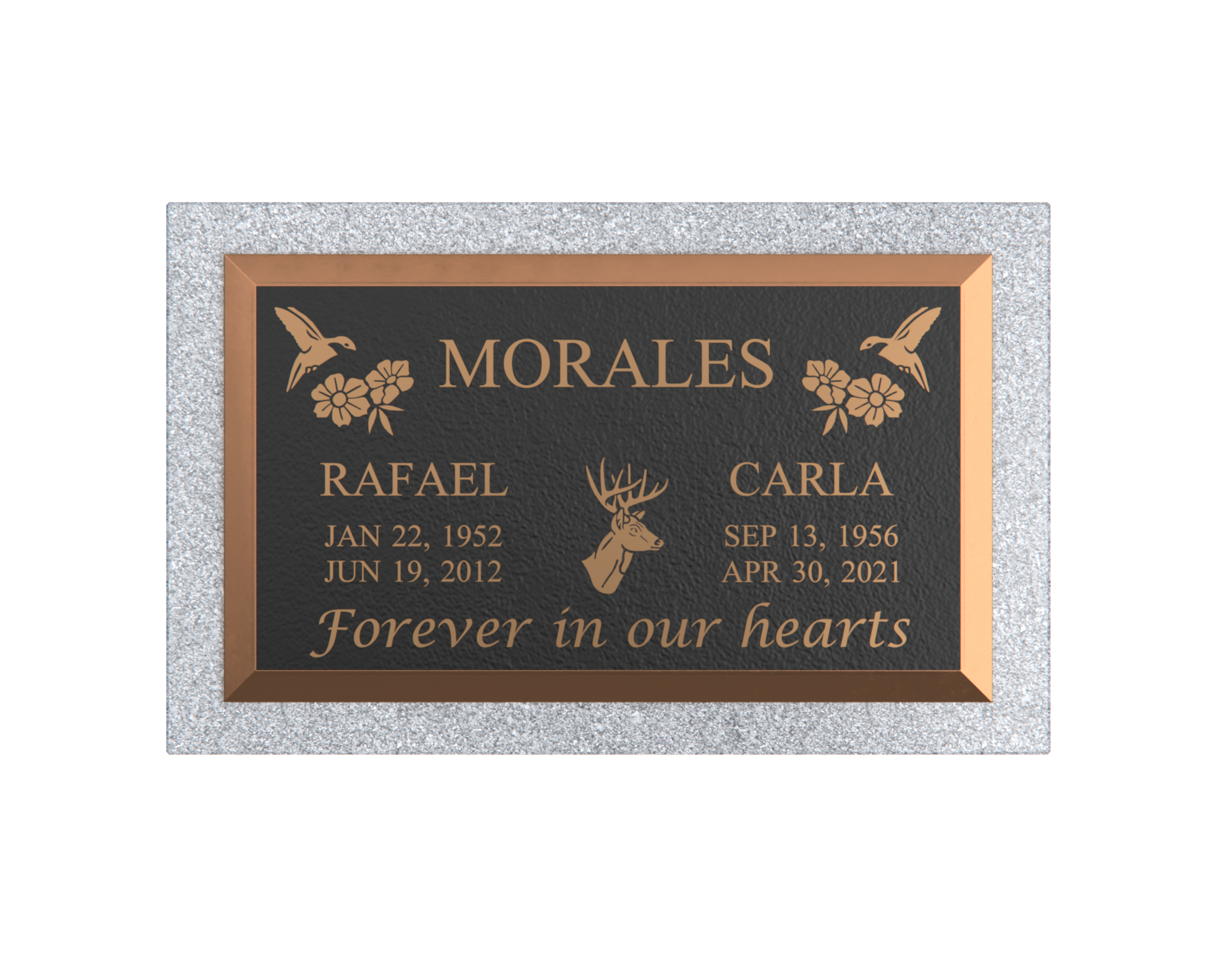 Premium Bronze Plaque 28"x 16" with Granite Base