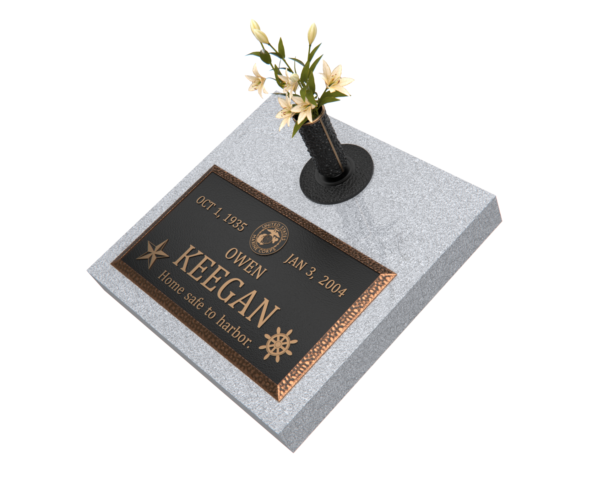 Premium Bronze Plaque 28"x 16" with Granite Base