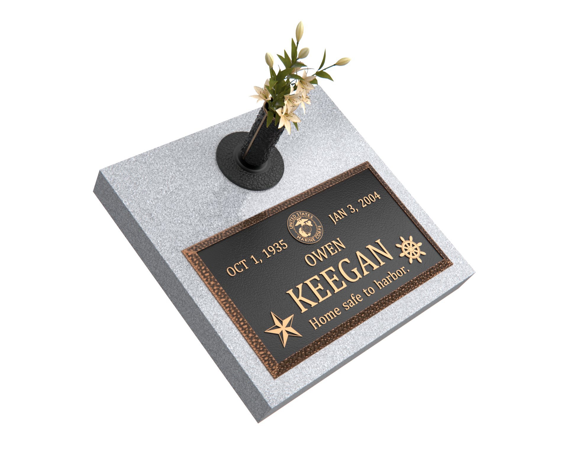 Premium Bronze Plaque 28"x 16" with Granite Base