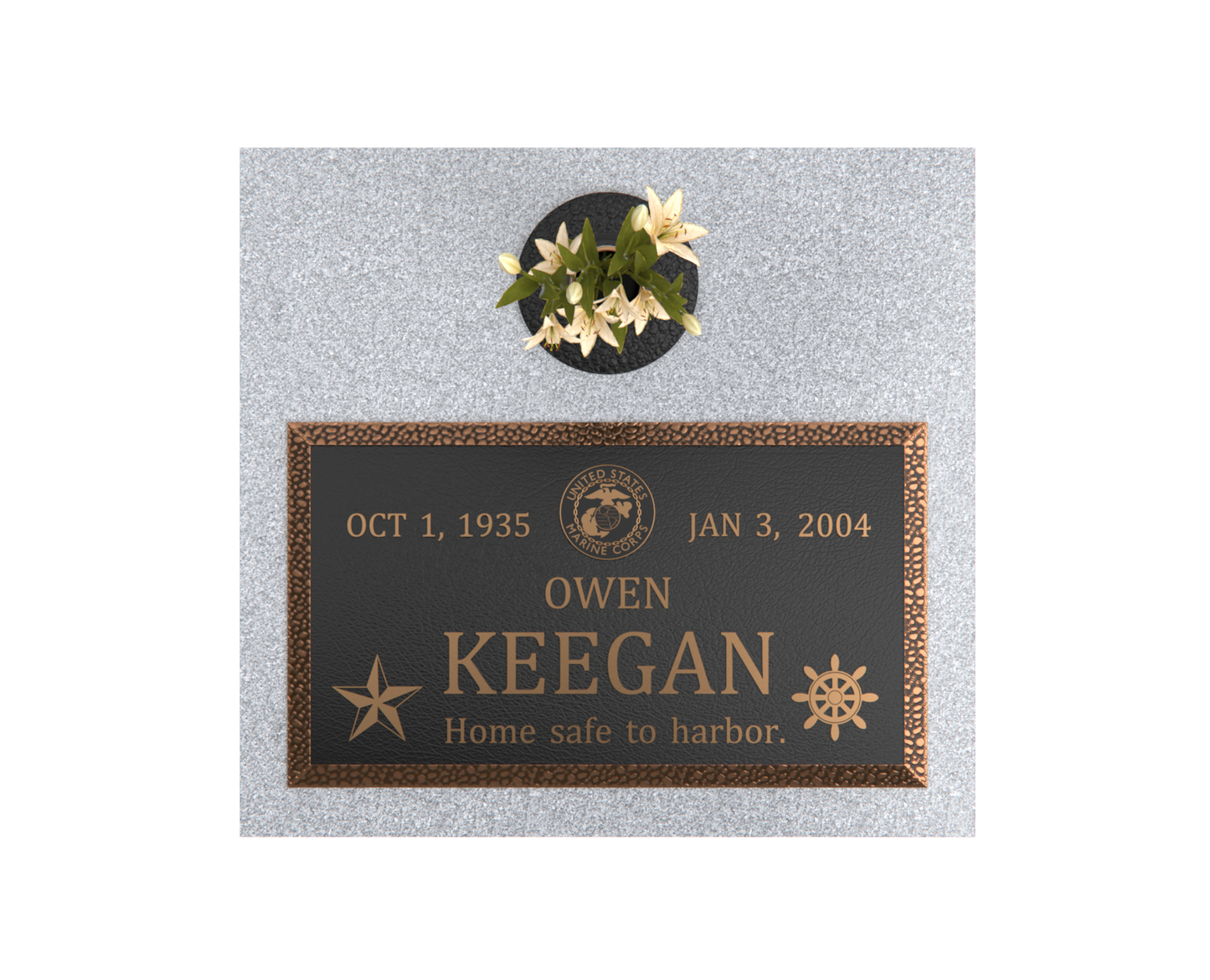 Premium Bronze Plaque 28"x 16" with Granite Base