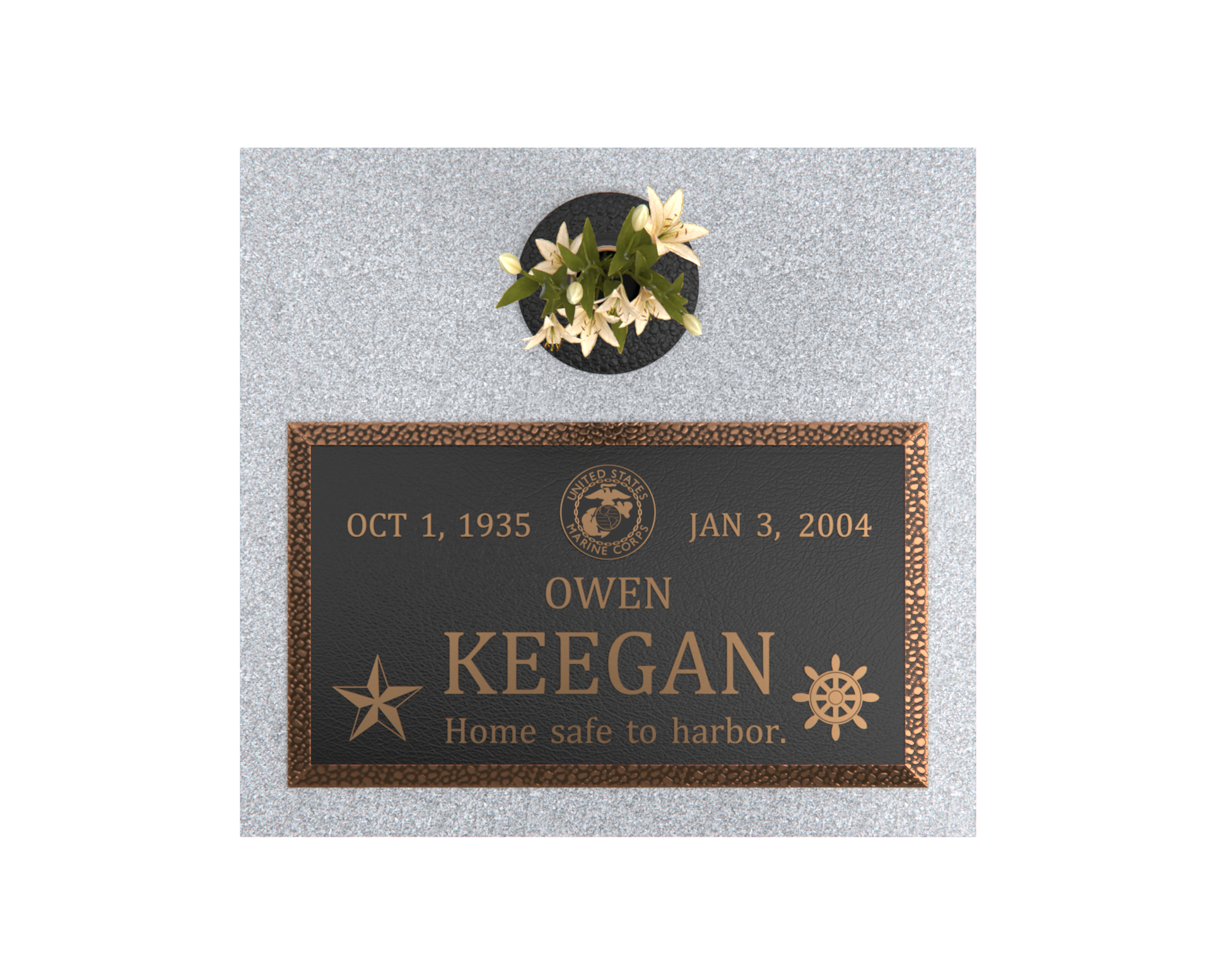 Premium Bronze Plaque 28"x 16" with Granite Base