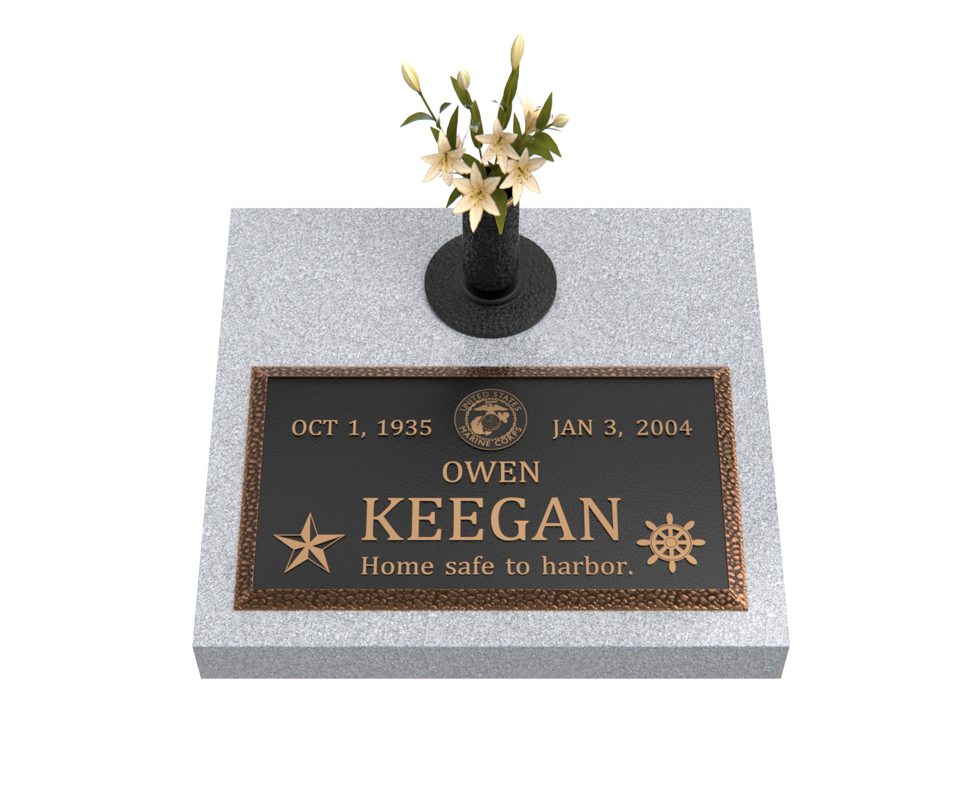 Premium Bronze Plaque 28"x 16" with Granite Base