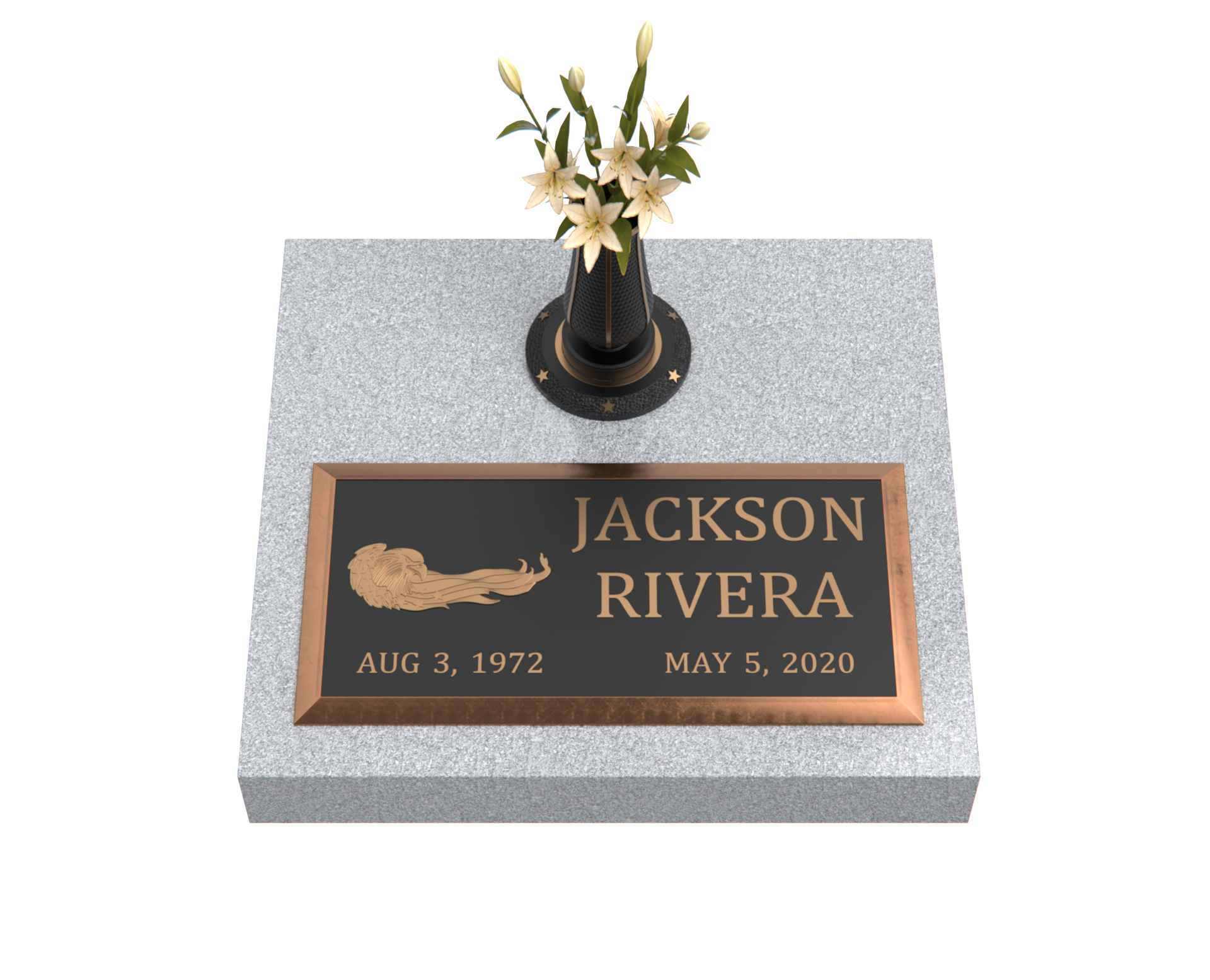 Premium Bronze Plaque 24"x 12" with Granite Base