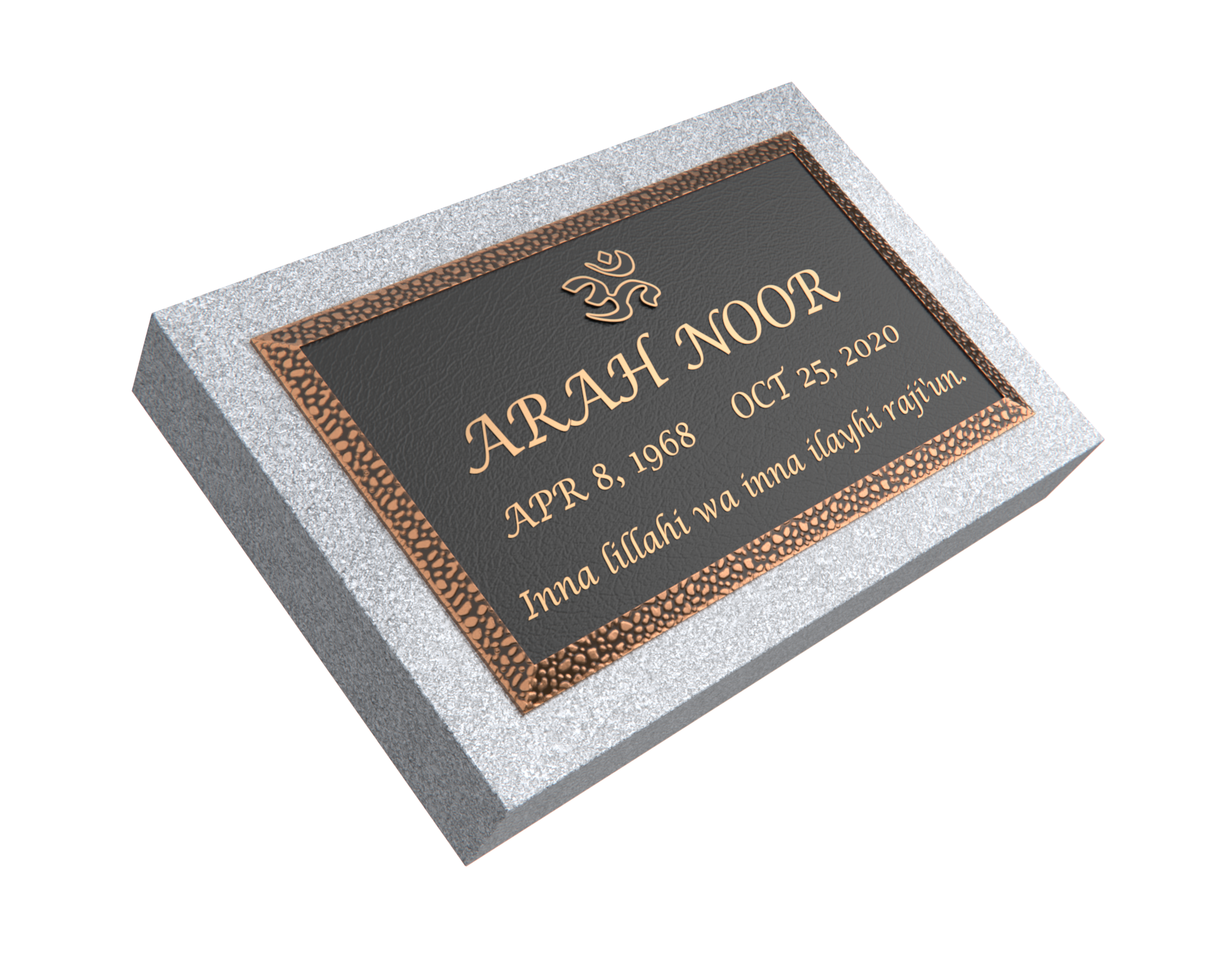 Premium Bronze Plaque 24"x 14" with Granite Base