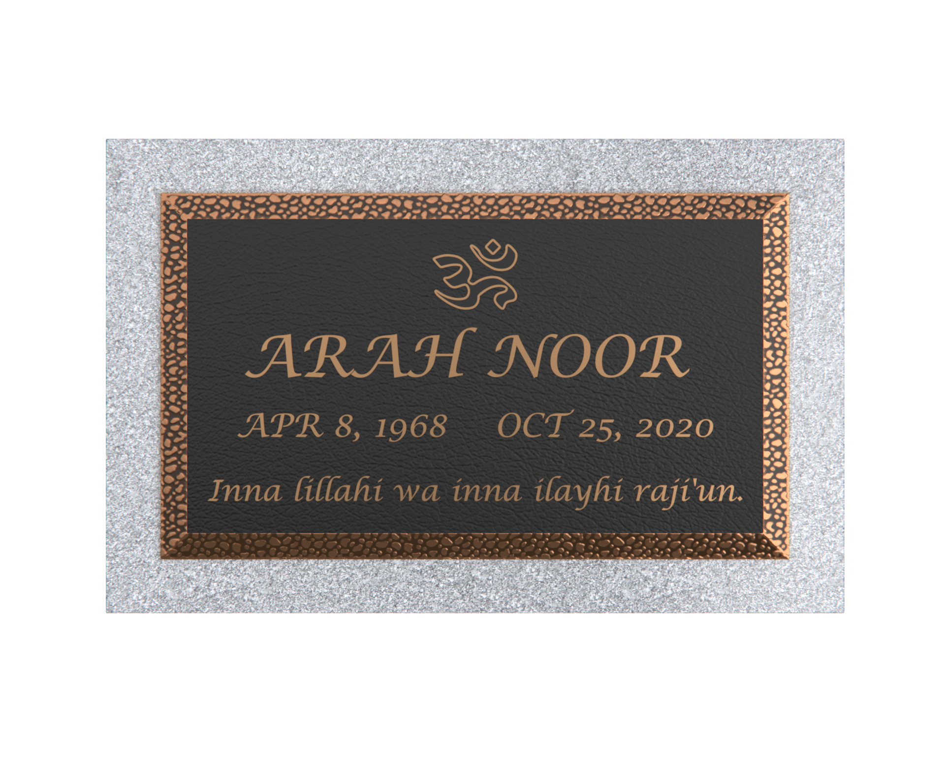 Premium Bronze Plaque 24"x 14" with Granite Base