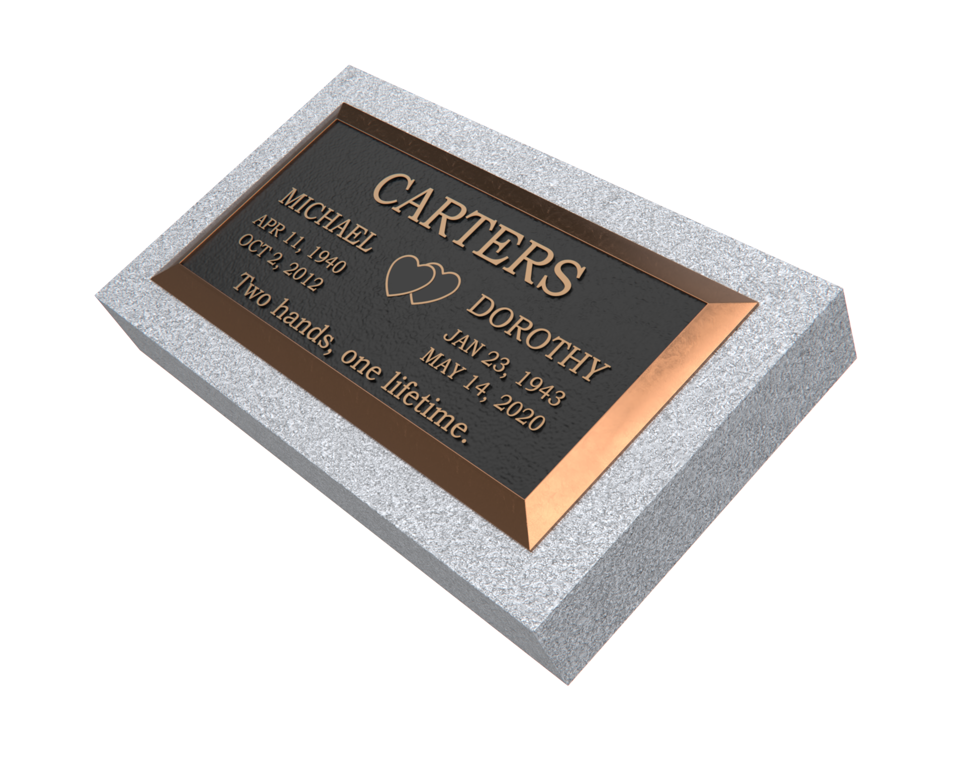 Premium Bronze Plaque 24"x 12" with Granite Base