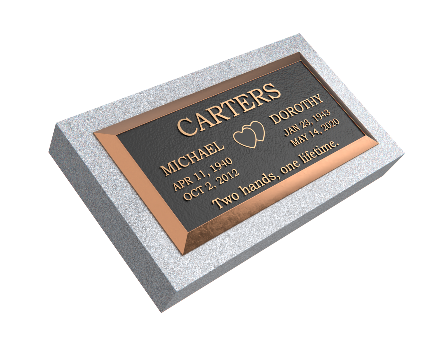 Premium Bronze Plaque 24"x 12" with Granite Base