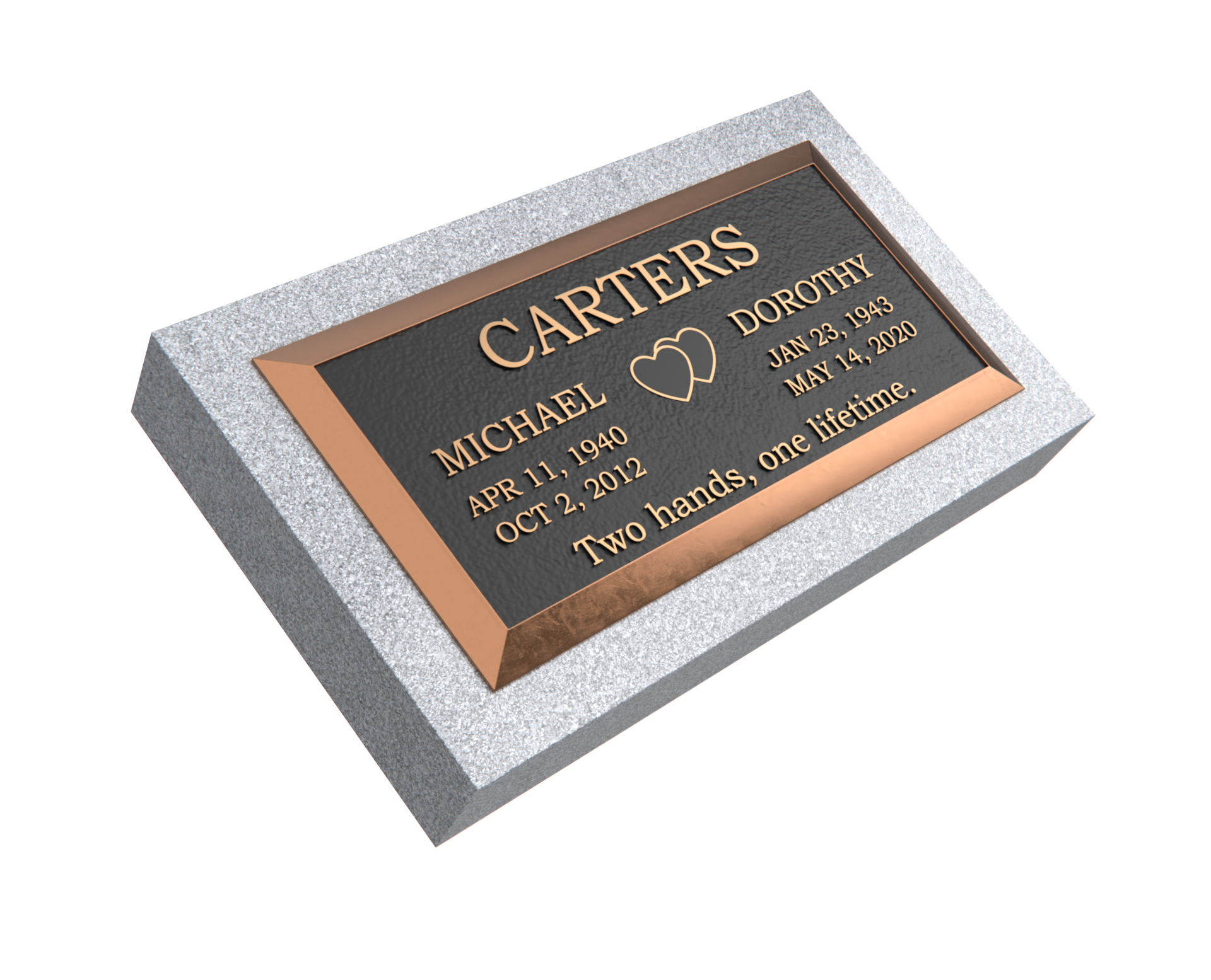 Premium Bronze Plaque 24"x 12" with Granite Base