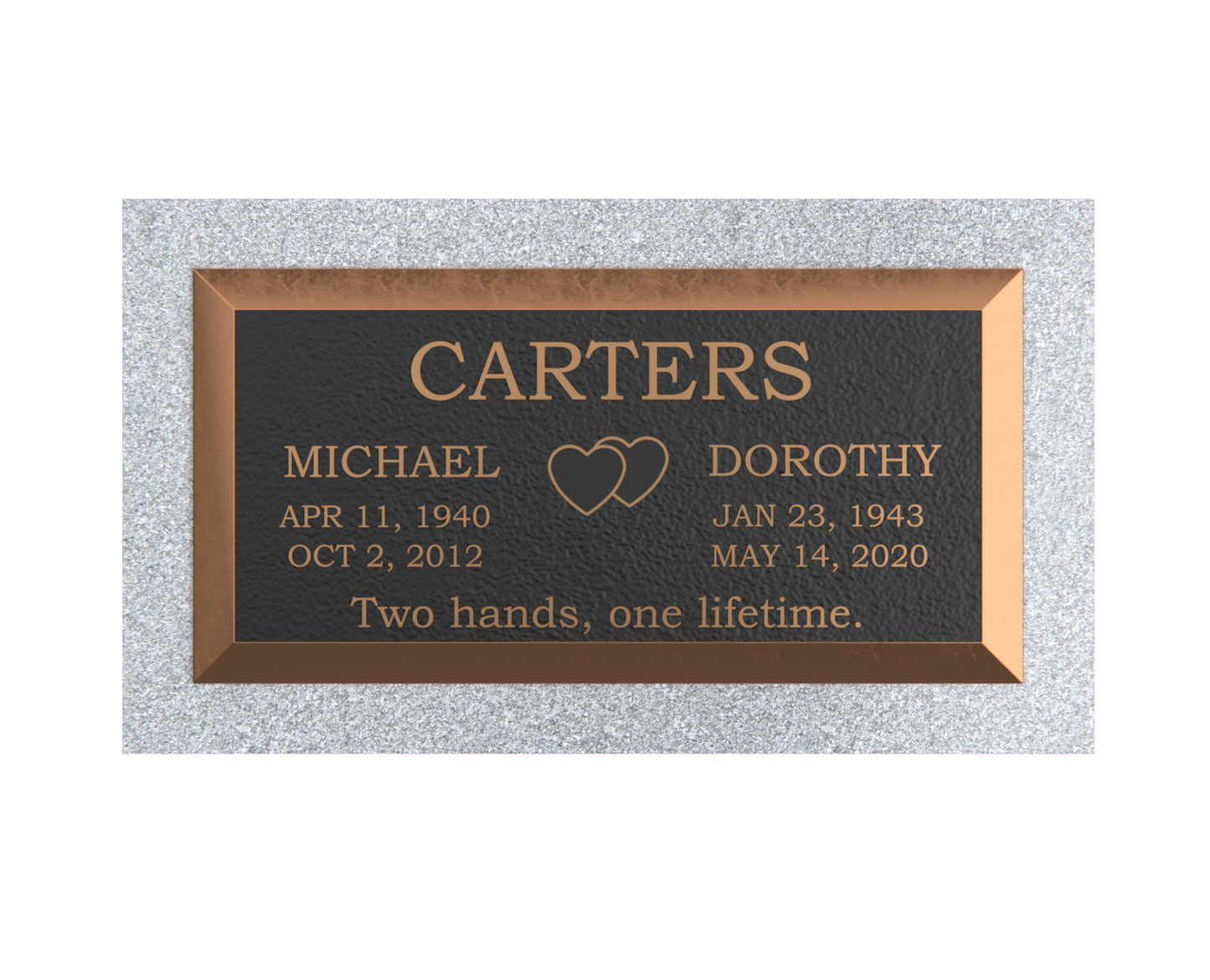 Premium Bronze Plaque 24"x 12" with Granite Base