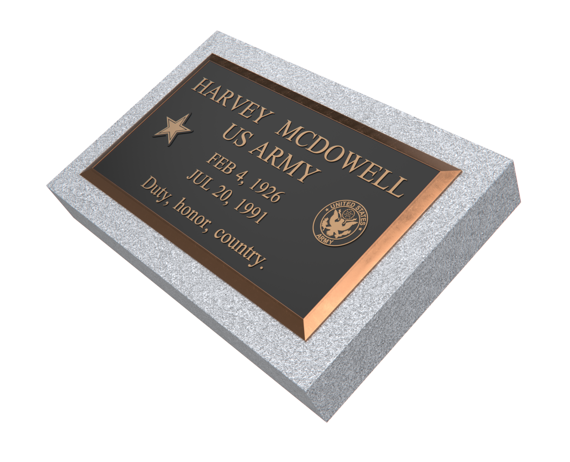Premium Bronze Plaque 24"x 14" with Granite Base