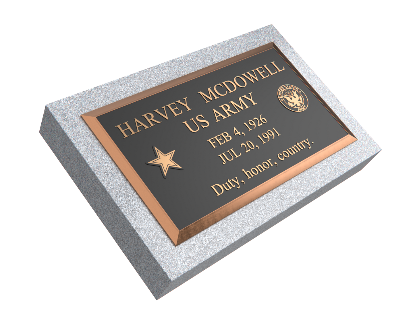Premium Bronze Plaque 24"x 14" with Granite Base