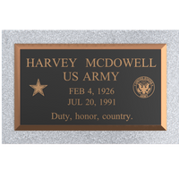 Premium Bronze Plaque 24"x 14" with Granite Base