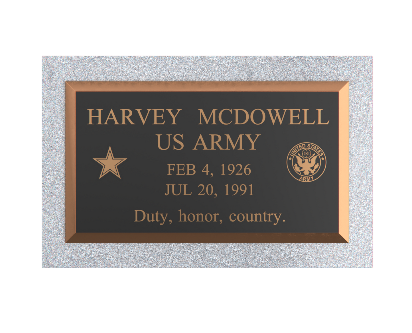 Premium Bronze Plaque 24"x 14" with Granite Base