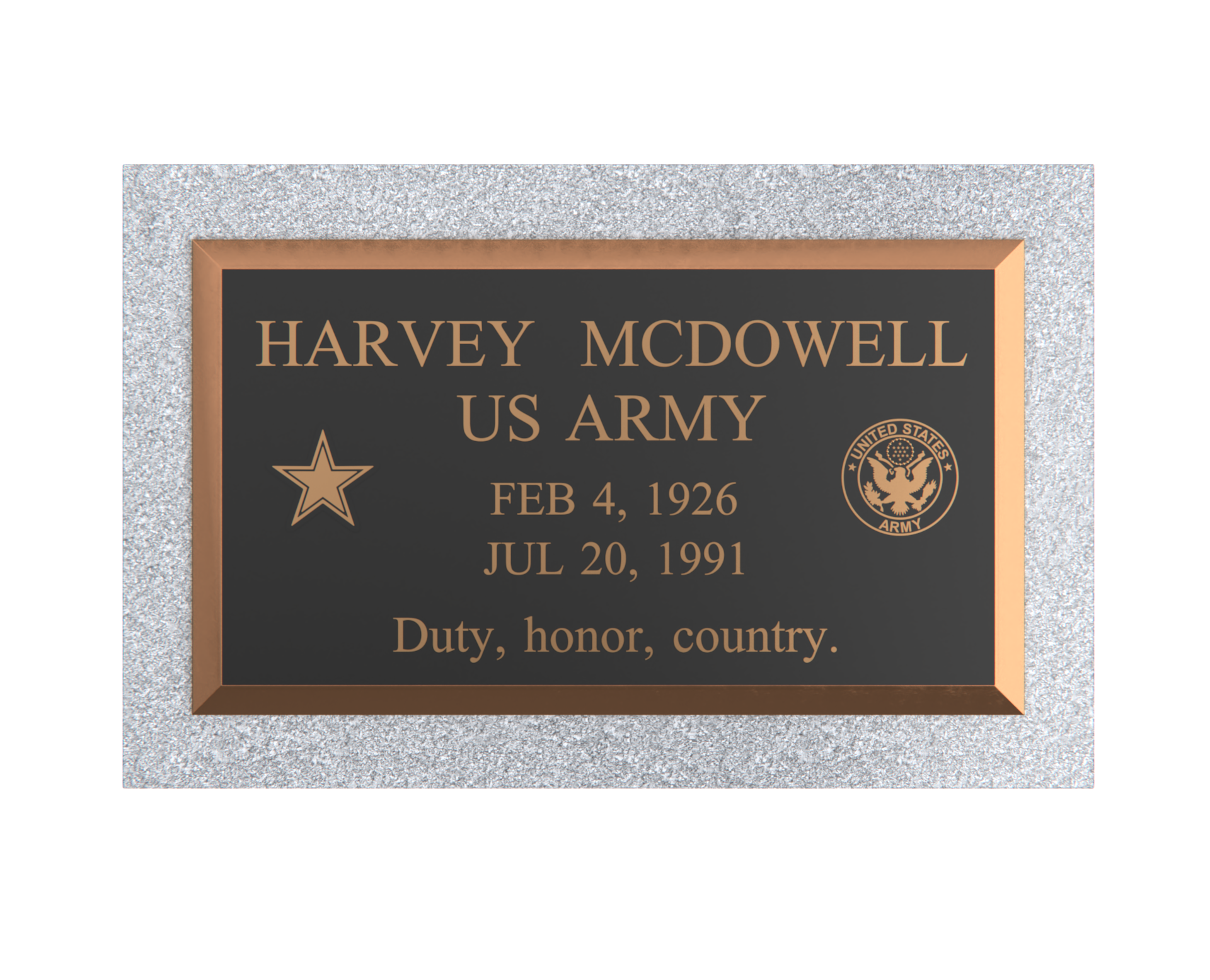 Premium Bronze Plaque 24"x 14" with Granite Base