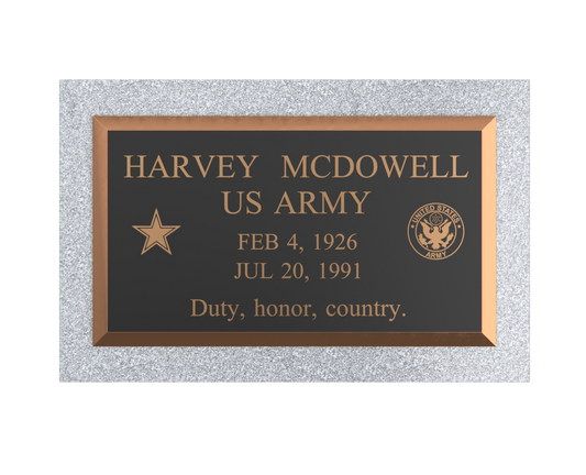 Premium Bronze Plaque 24"x 14" with Granite Base