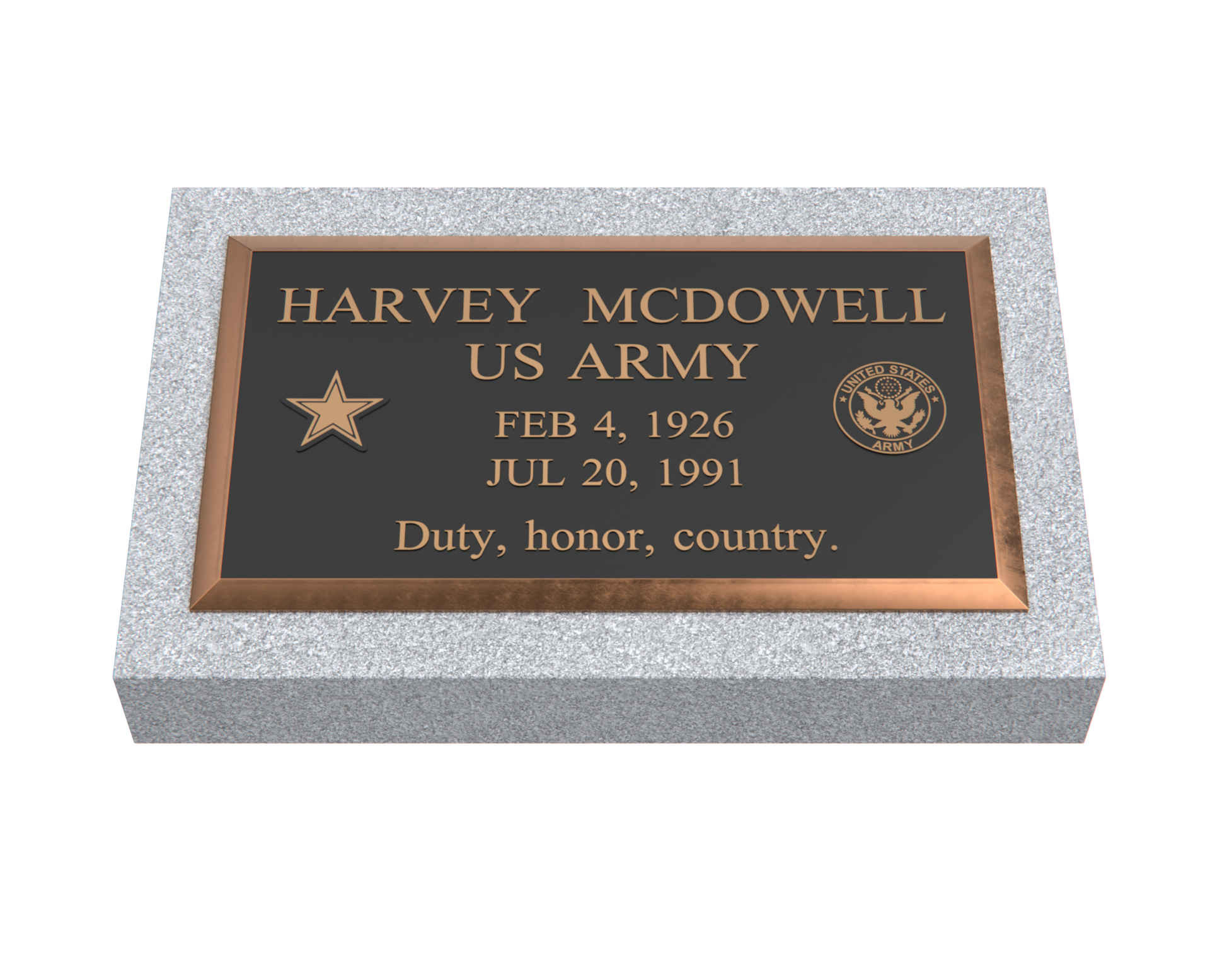 Premium Bronze Plaque 24"x 14" with Granite Base