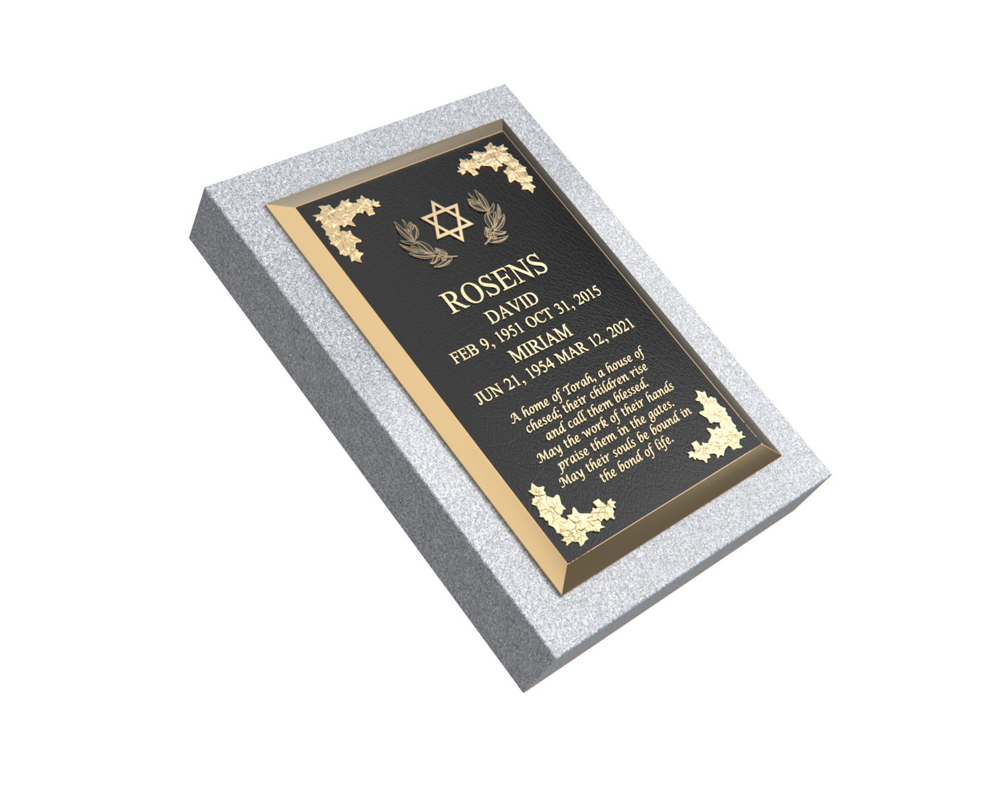 Premium Bronze Plaque 24"x 16" with Granite Base