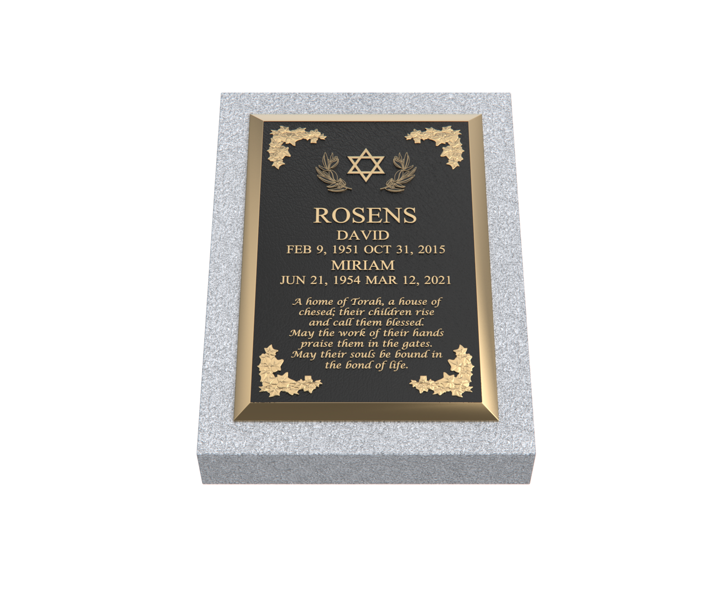 Premium Bronze Plaque 24"x 16" with Granite Base