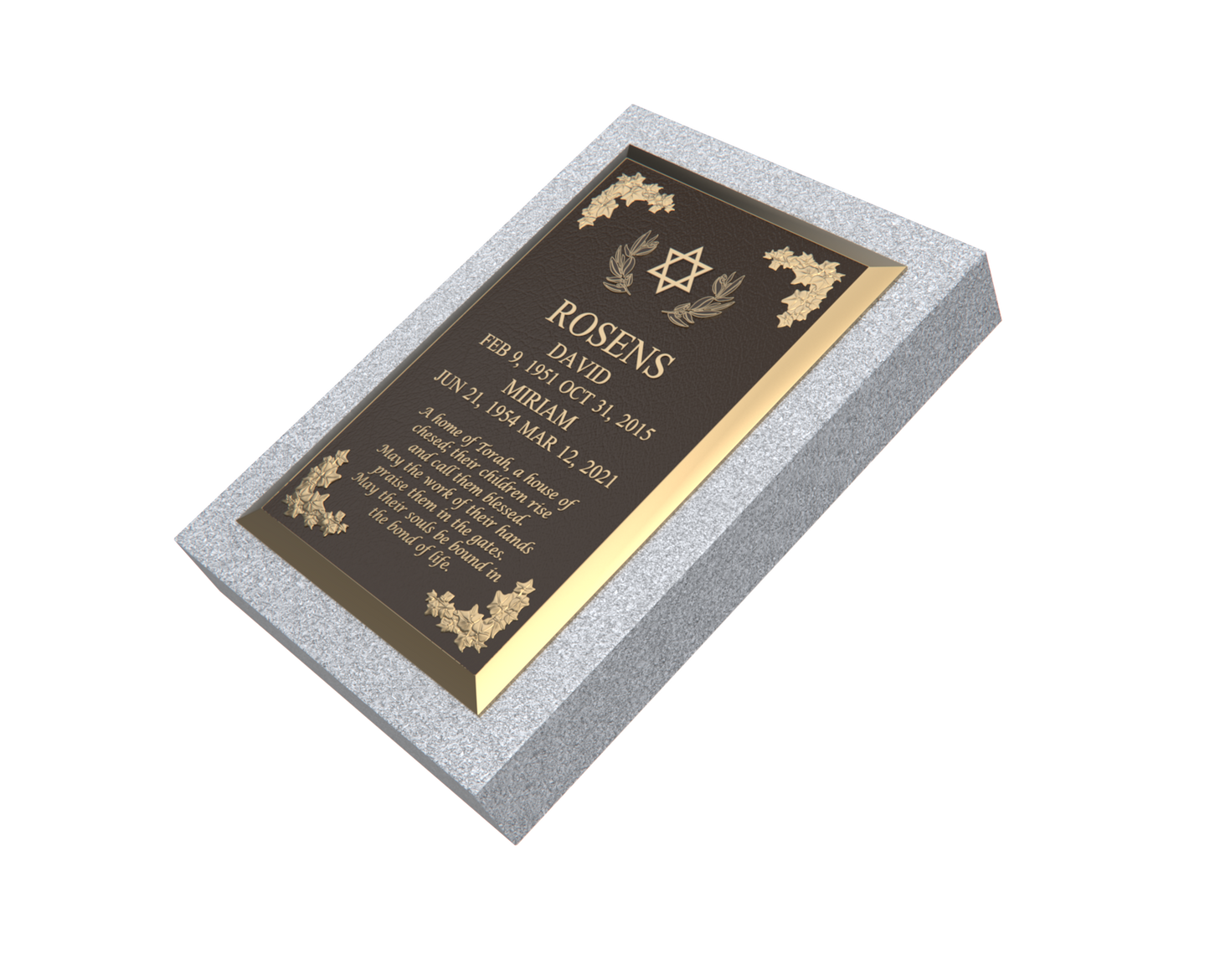 Premium Bronze Plaque 24"x 16" with Granite Base
