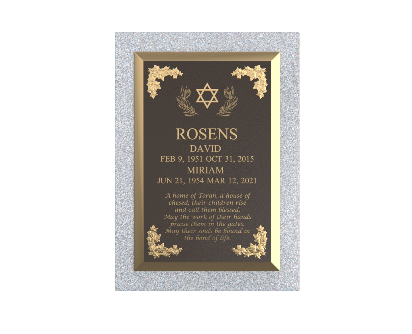 Premium Bronze Plaque 24"x 16" with Granite Base