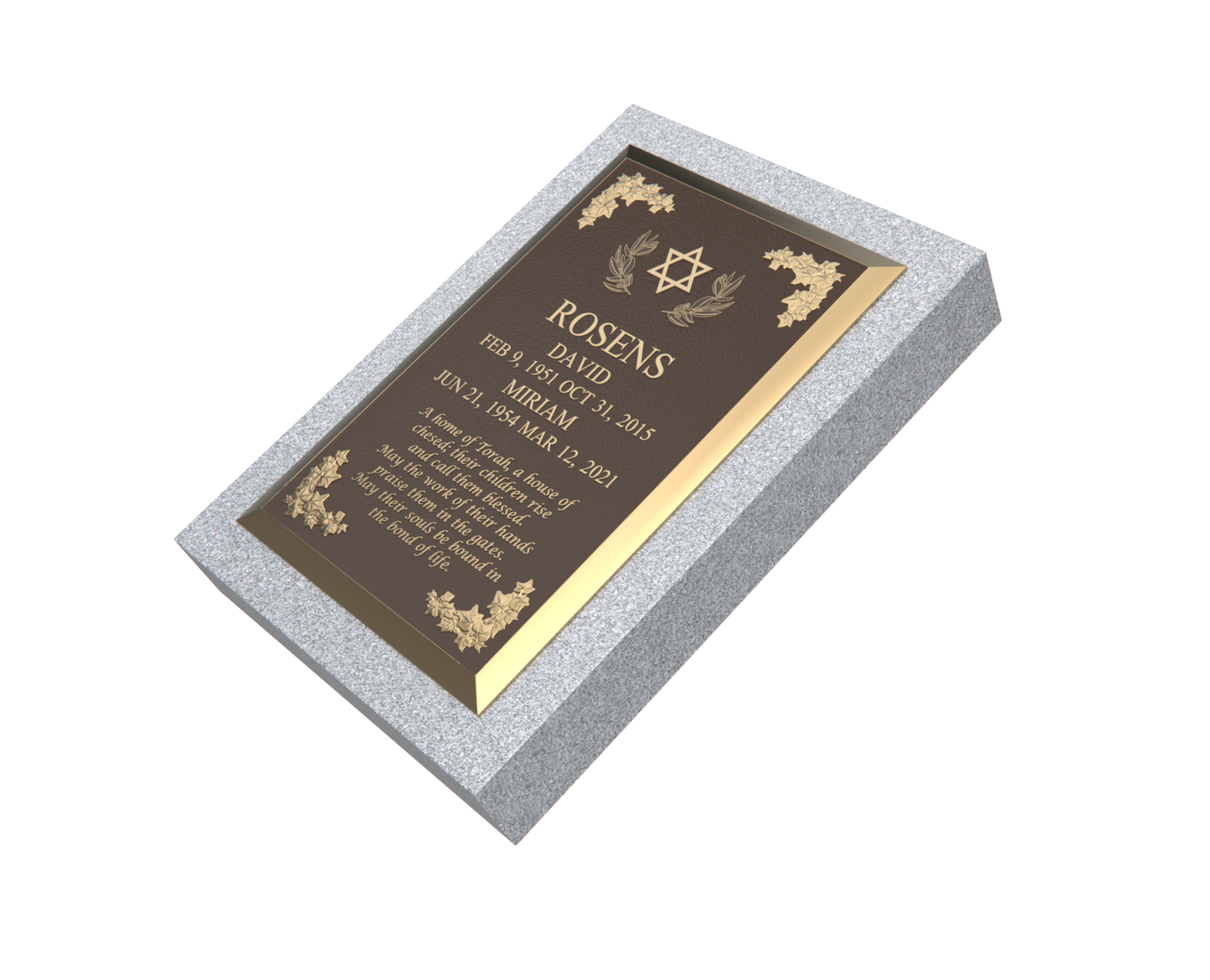 Premium Bronze Plaque 24"x 16" with Granite Base