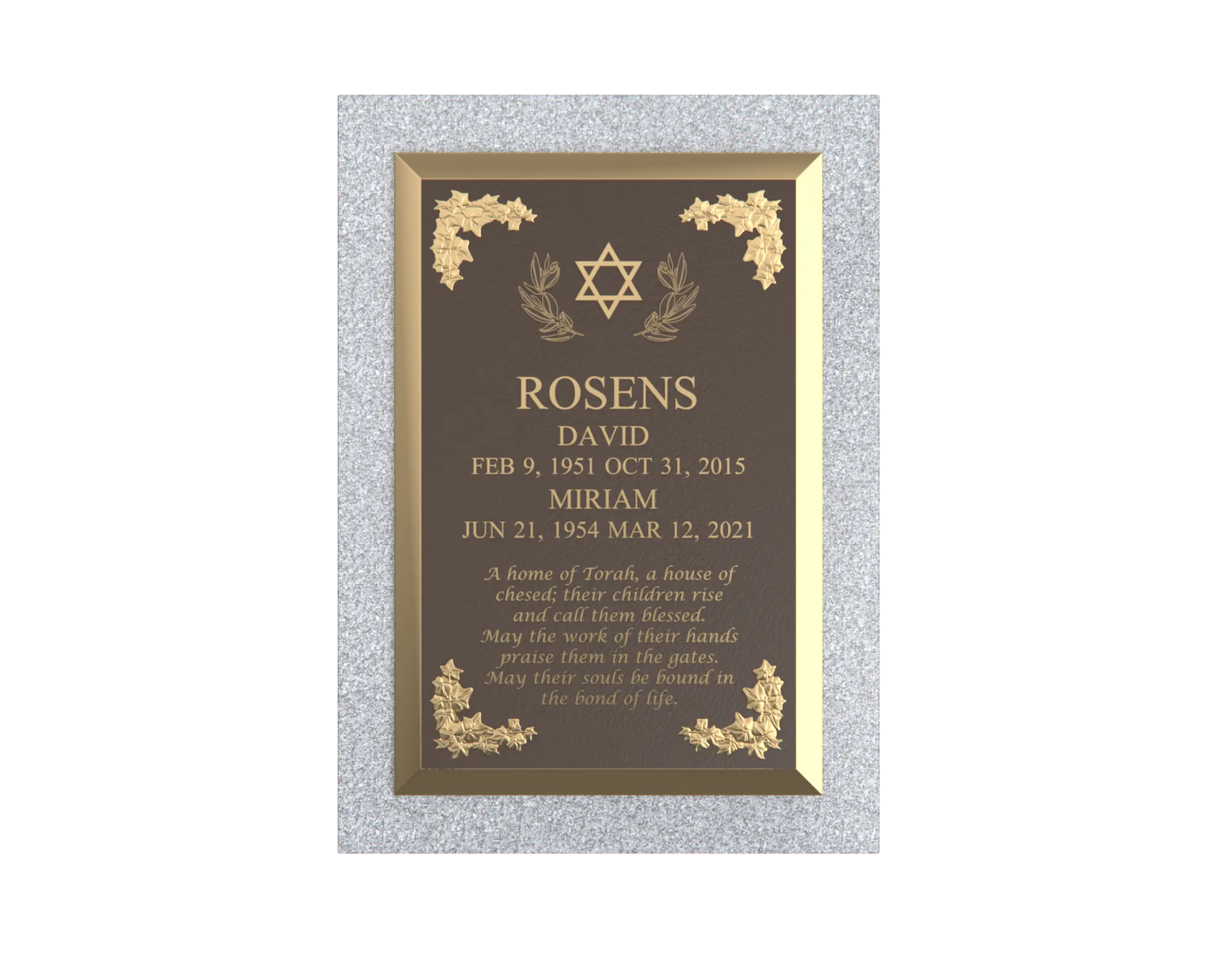 Premium Bronze Plaque 24"x 16"