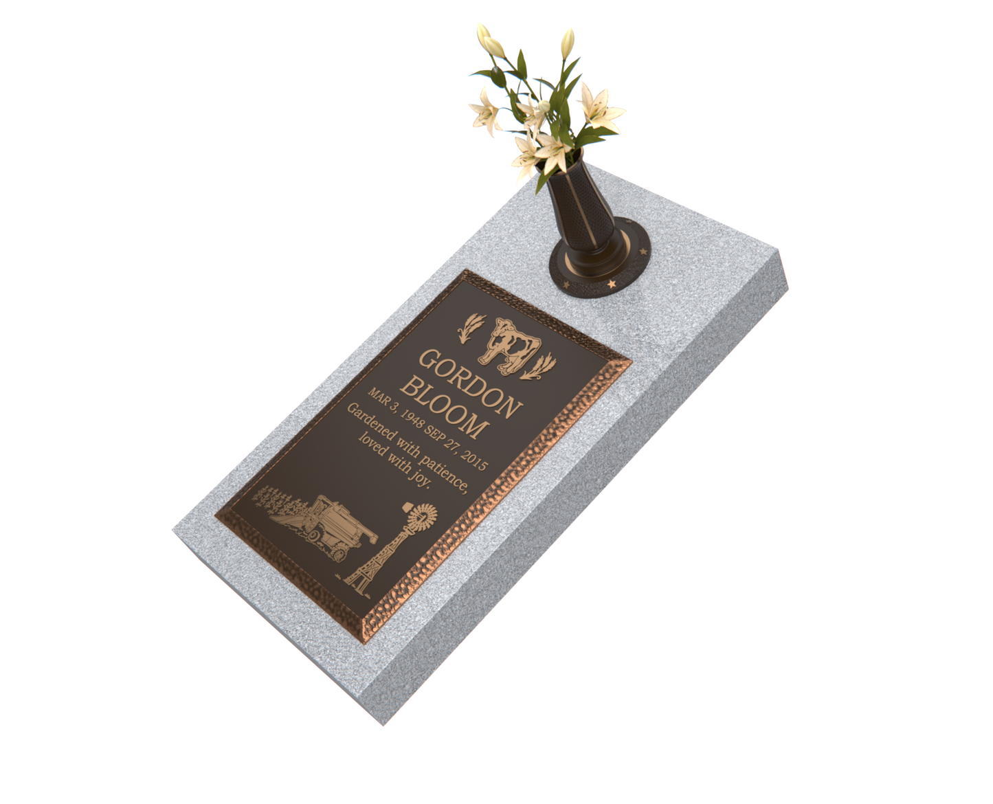 Premium Bronze Bevel Plaque 16"x 24" with Granite Base