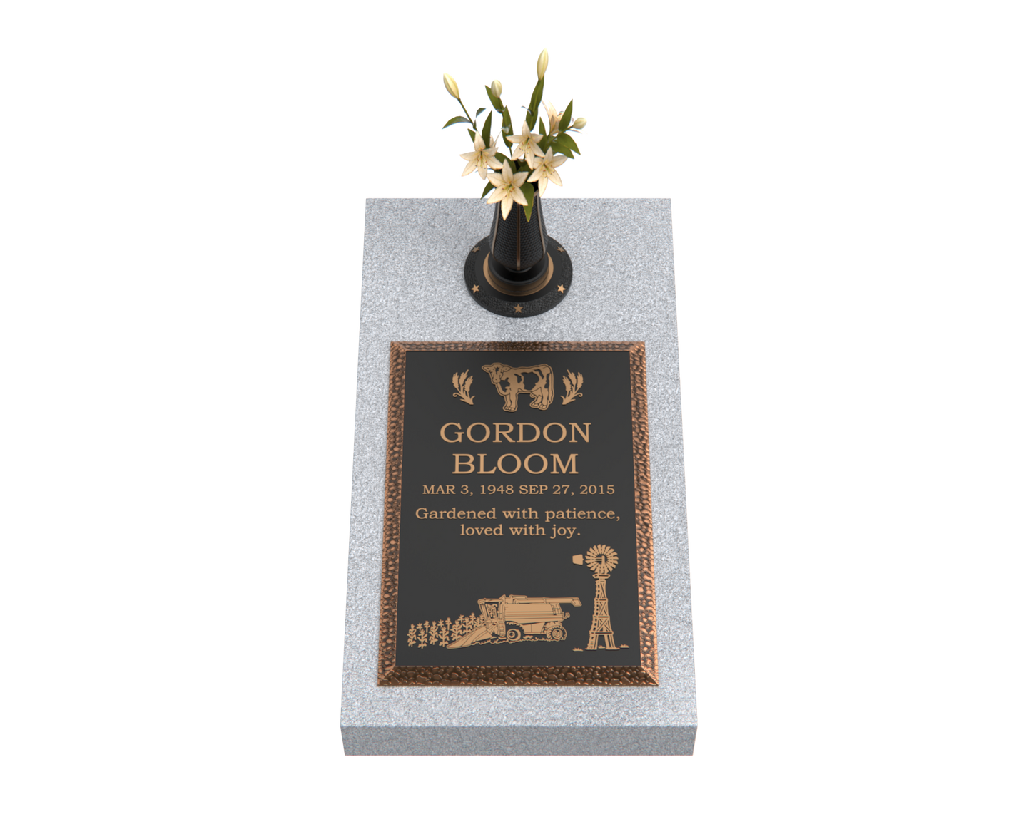 Premium Bronze Bevel Plaque 16"x 24" with Granite Base
