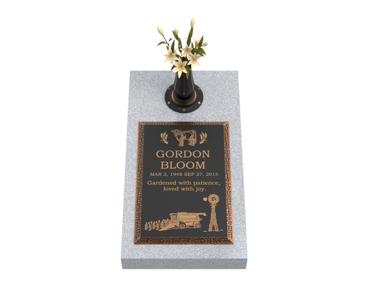 Premium Bronze Bevel Plaque 16"x 24" with Granite Base