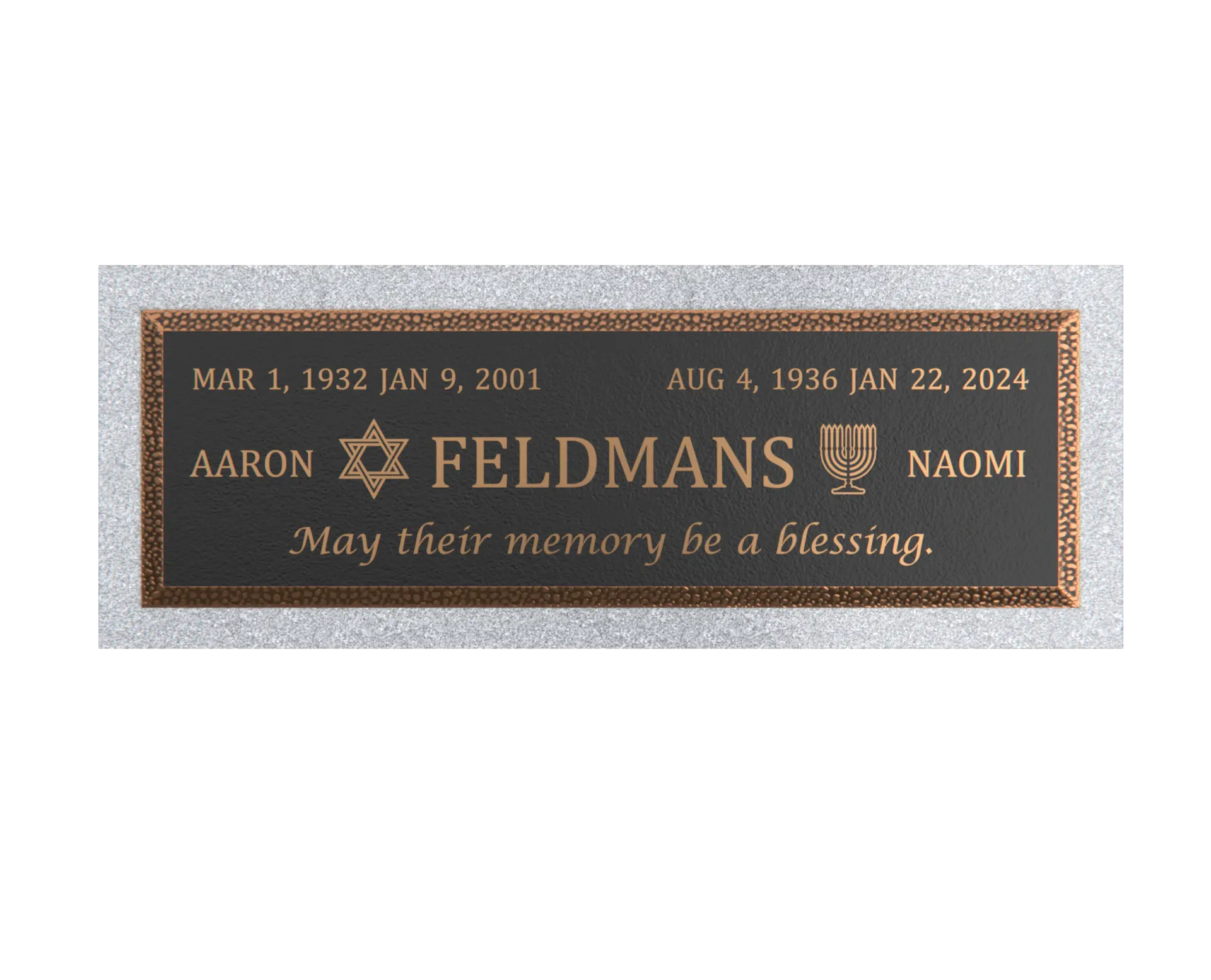 Premium Bronze Plaque 36"x 13"