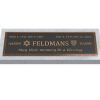 Premium Bronze Plaque 36"x 13" with Granite Base