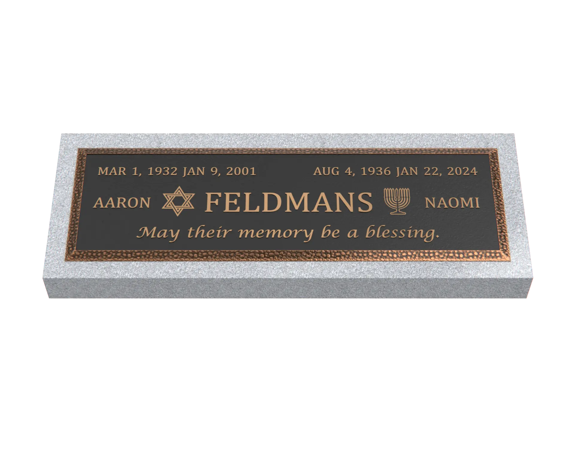 Premium Bronze Plaque 36"x 13"