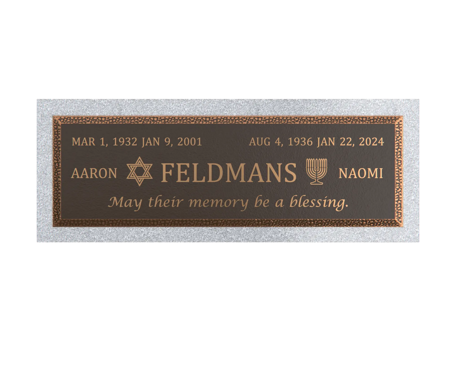 Premium Bronze Plaque 36"x 13"