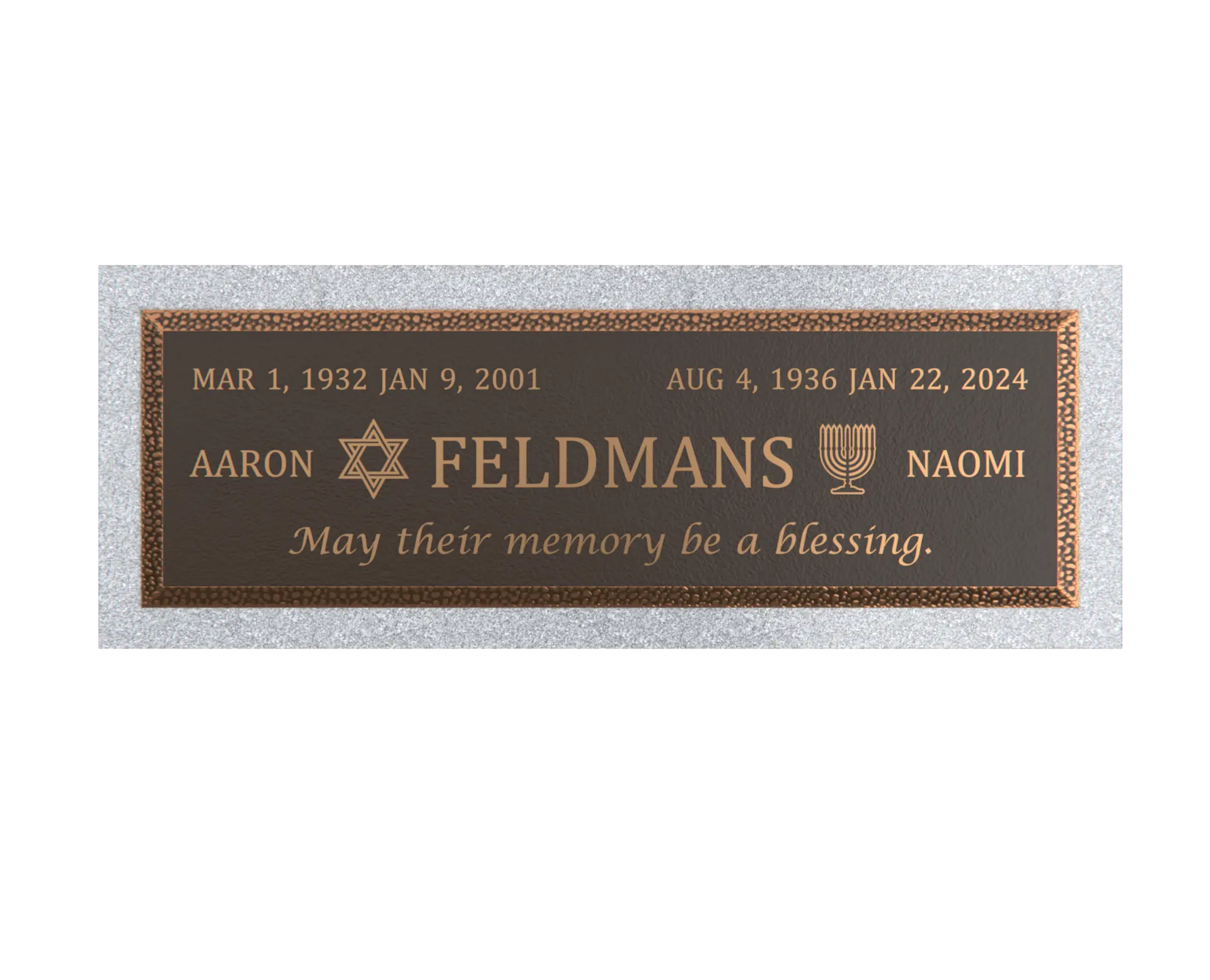 Premium Bronze Plaque 36"x 13"