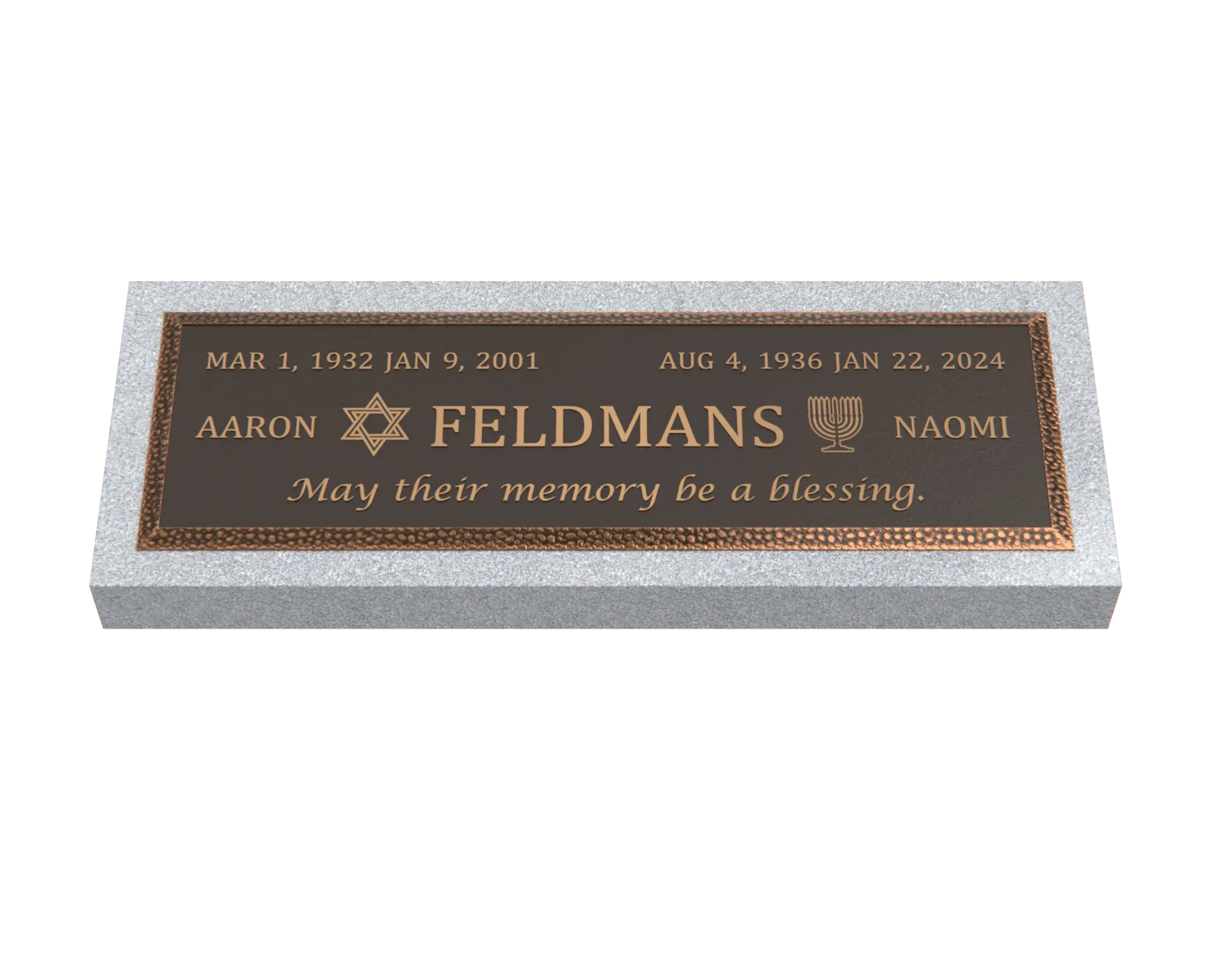Premium Bronze Plaque 36"x 13"