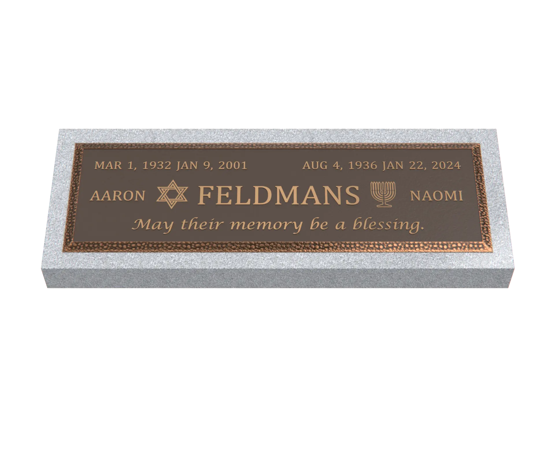Premium Bronze Plaque 36"x 13"