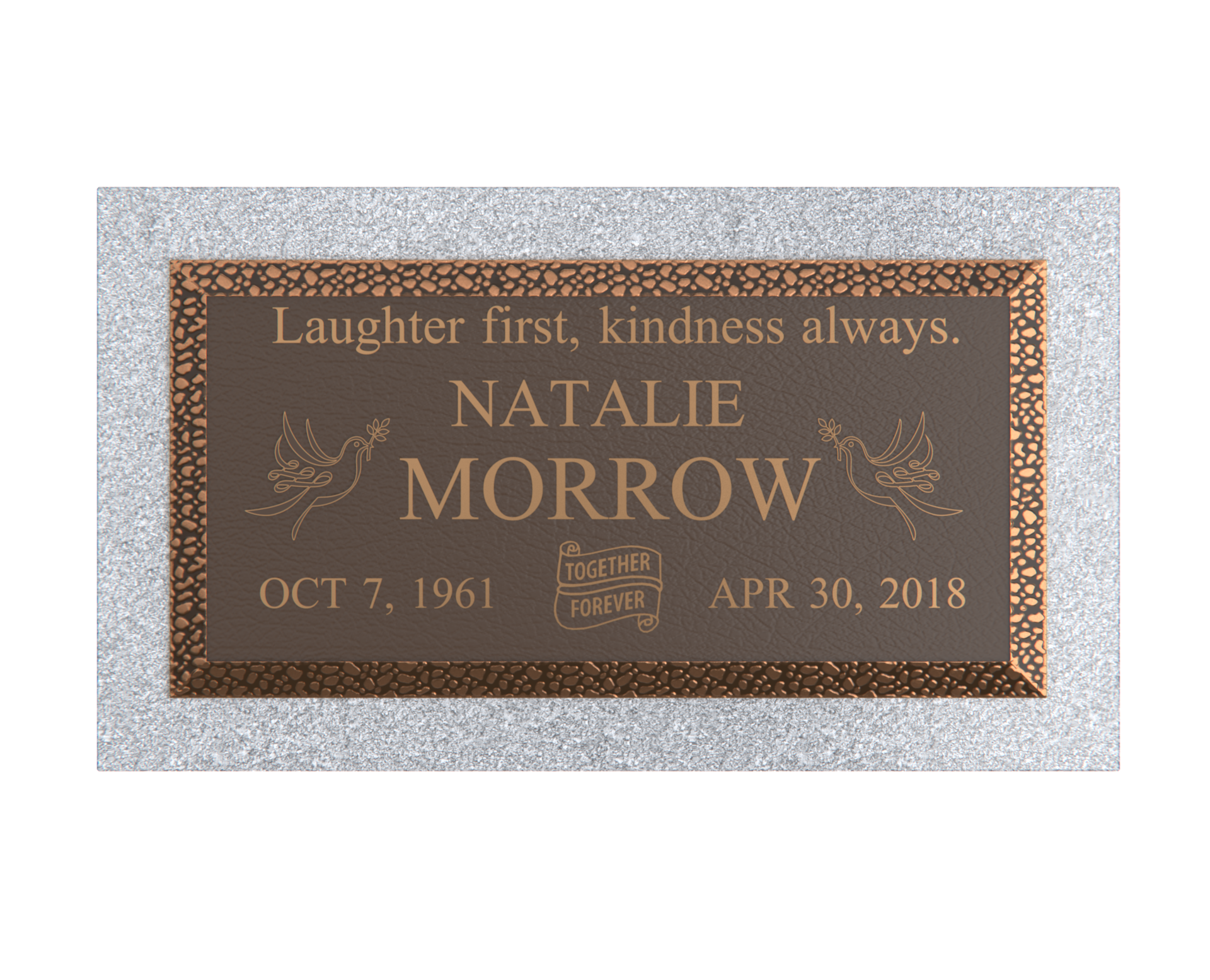Premium Bronze Plaque 24"x 12" with Granite Base