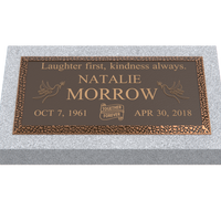 Premium Bronze Plaque 24"x 12" with Granite Base