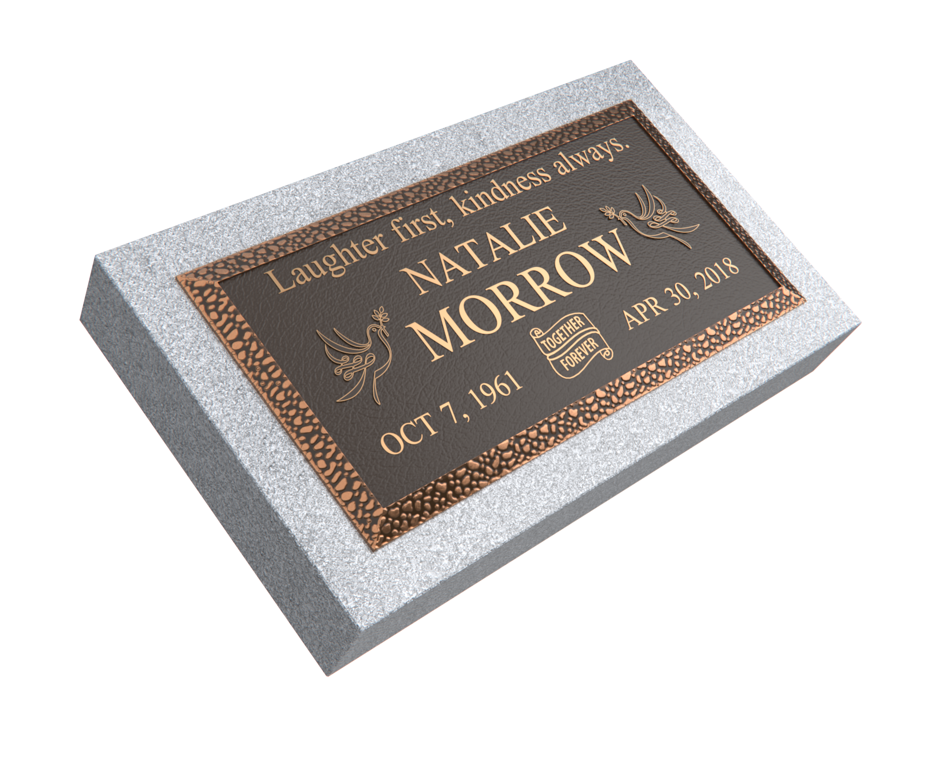 Premium Bronze Plaque 24"x 12" with Granite Base