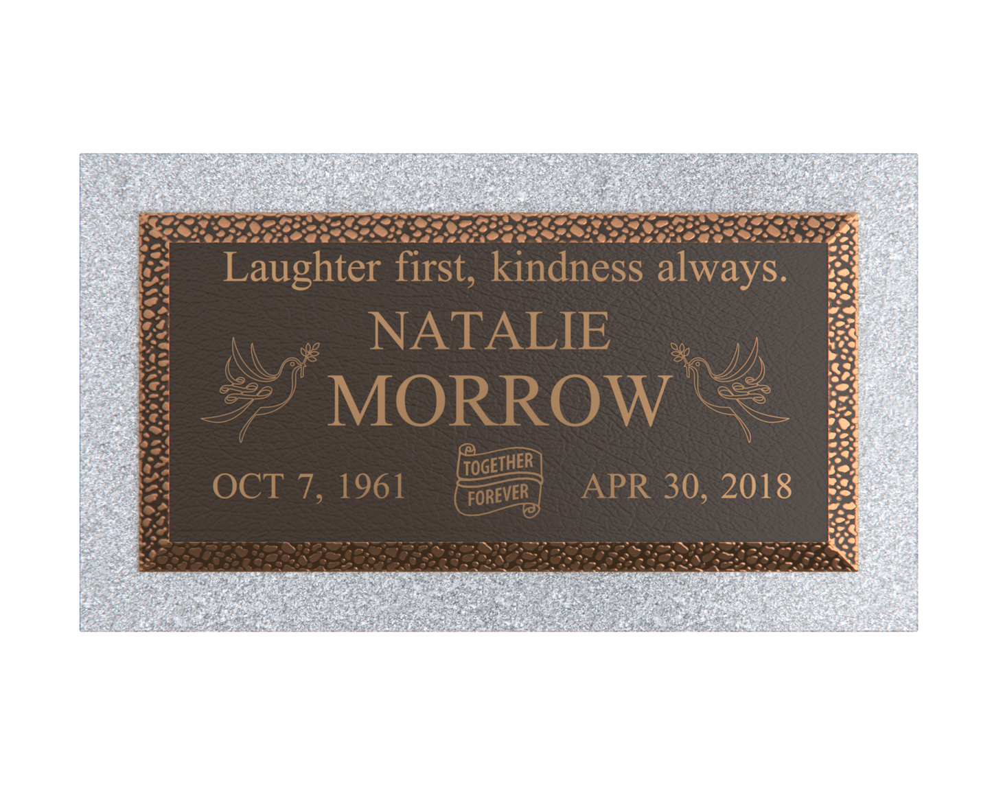 Premium Bronze Plaque 24"x 12" with Granite Base