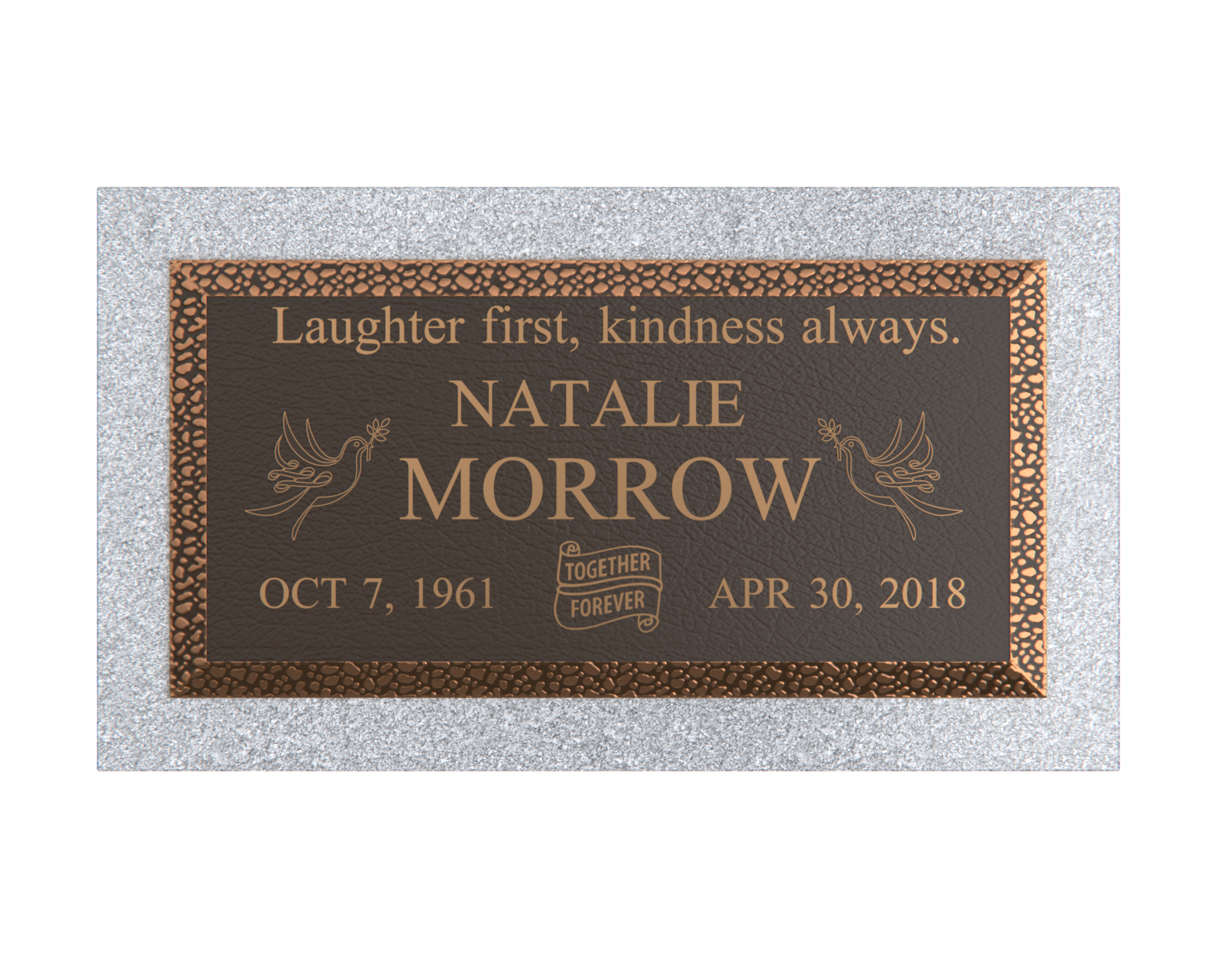 Premium Bronze Plaque 24"x 12" with Granite Base