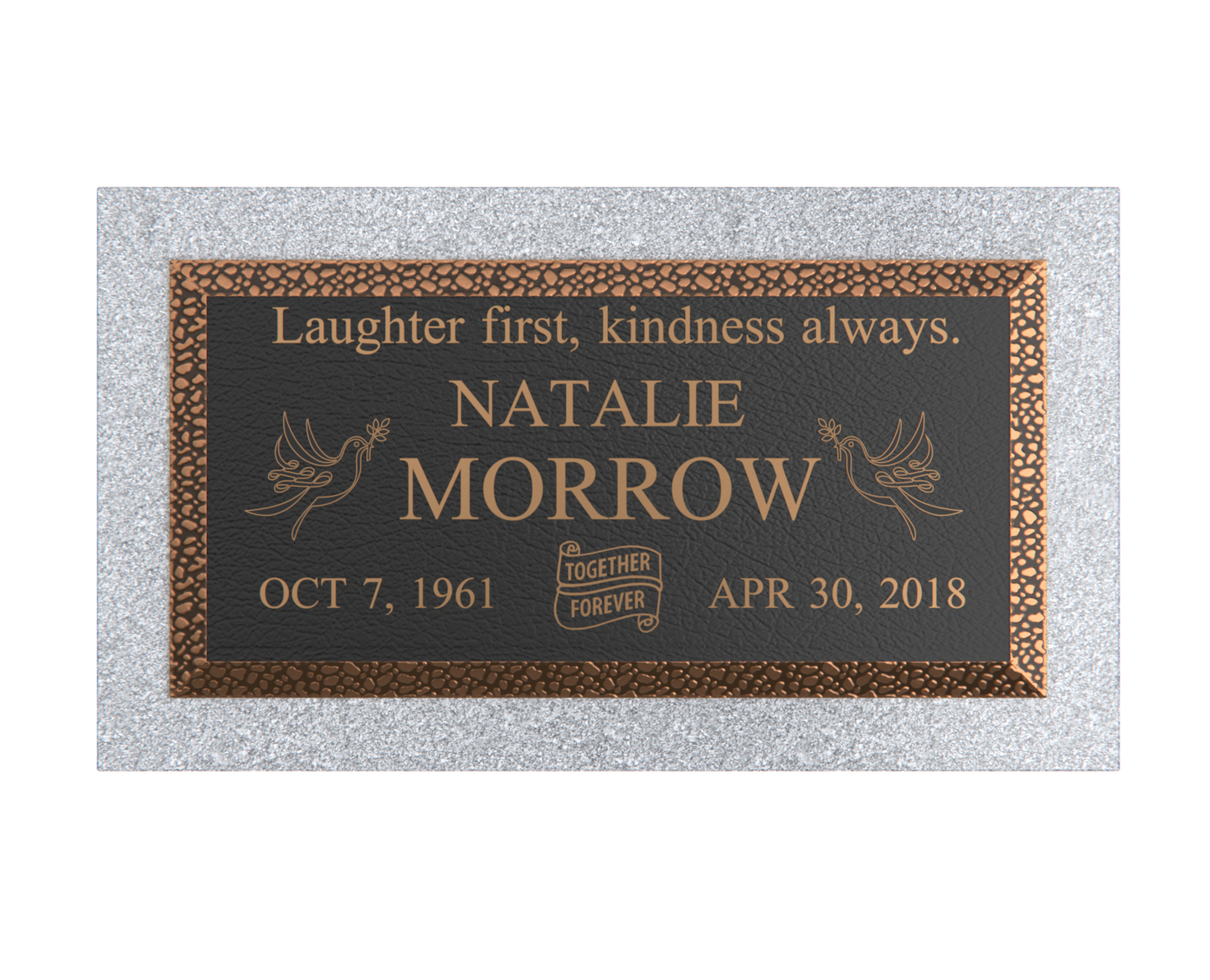 Premium Bronze Plaque 24"x 12" with Granite Base