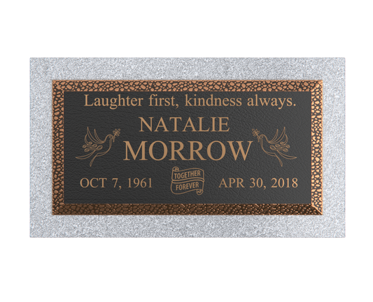 Premium Bronze Plaque 24"x 12" with Granite Base