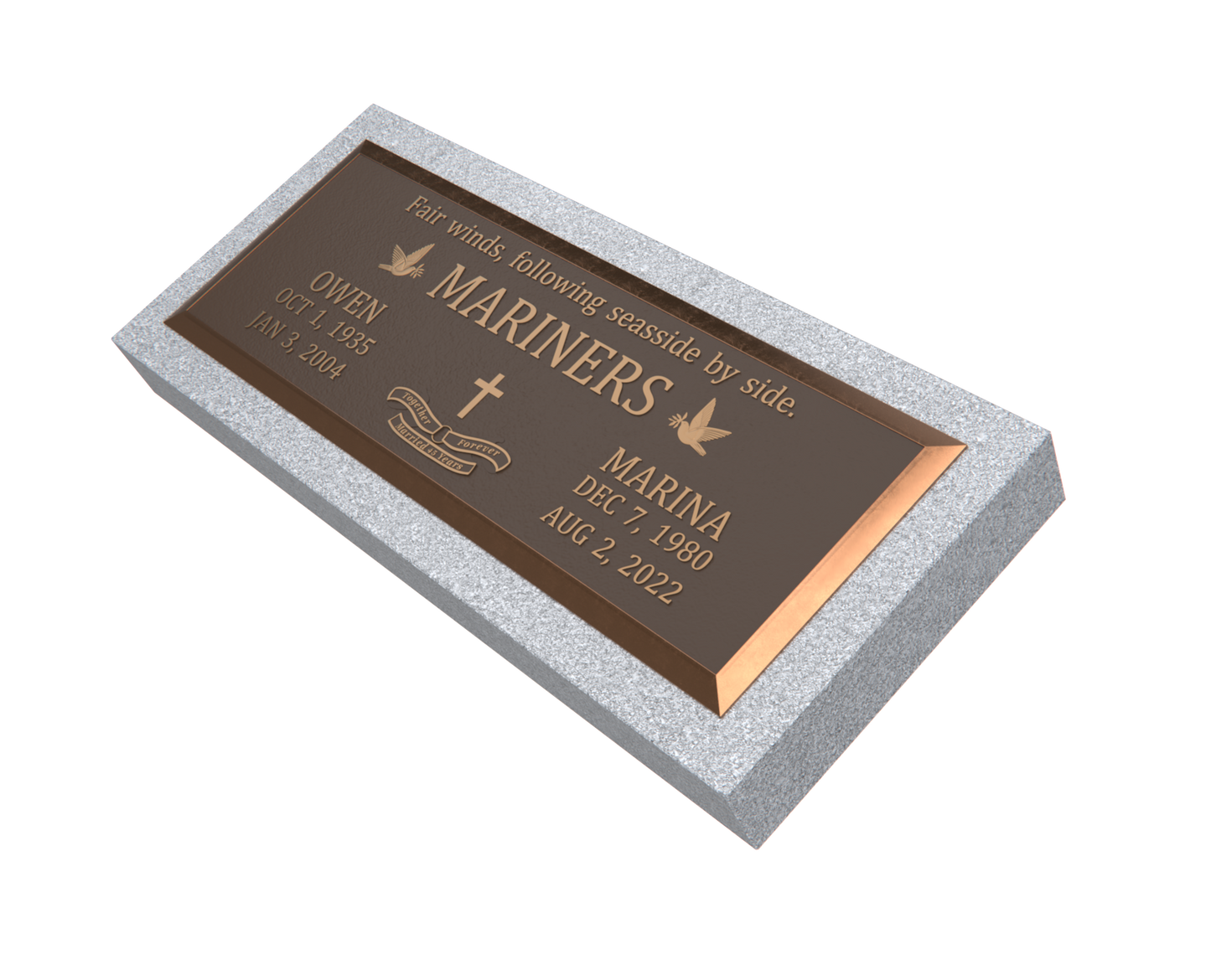 Premium Bronze Plaque 36"x 13" with Granite Base