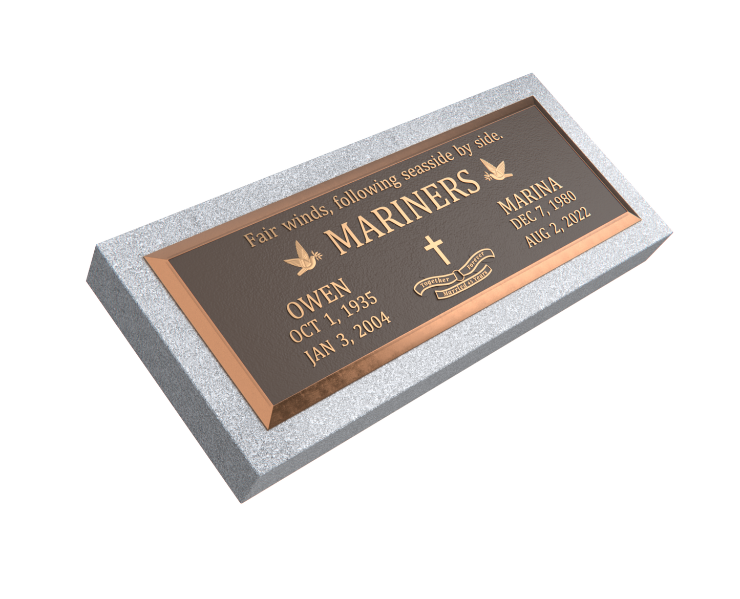 Premium Bronze Plaque 36"x 13" with Granite Base