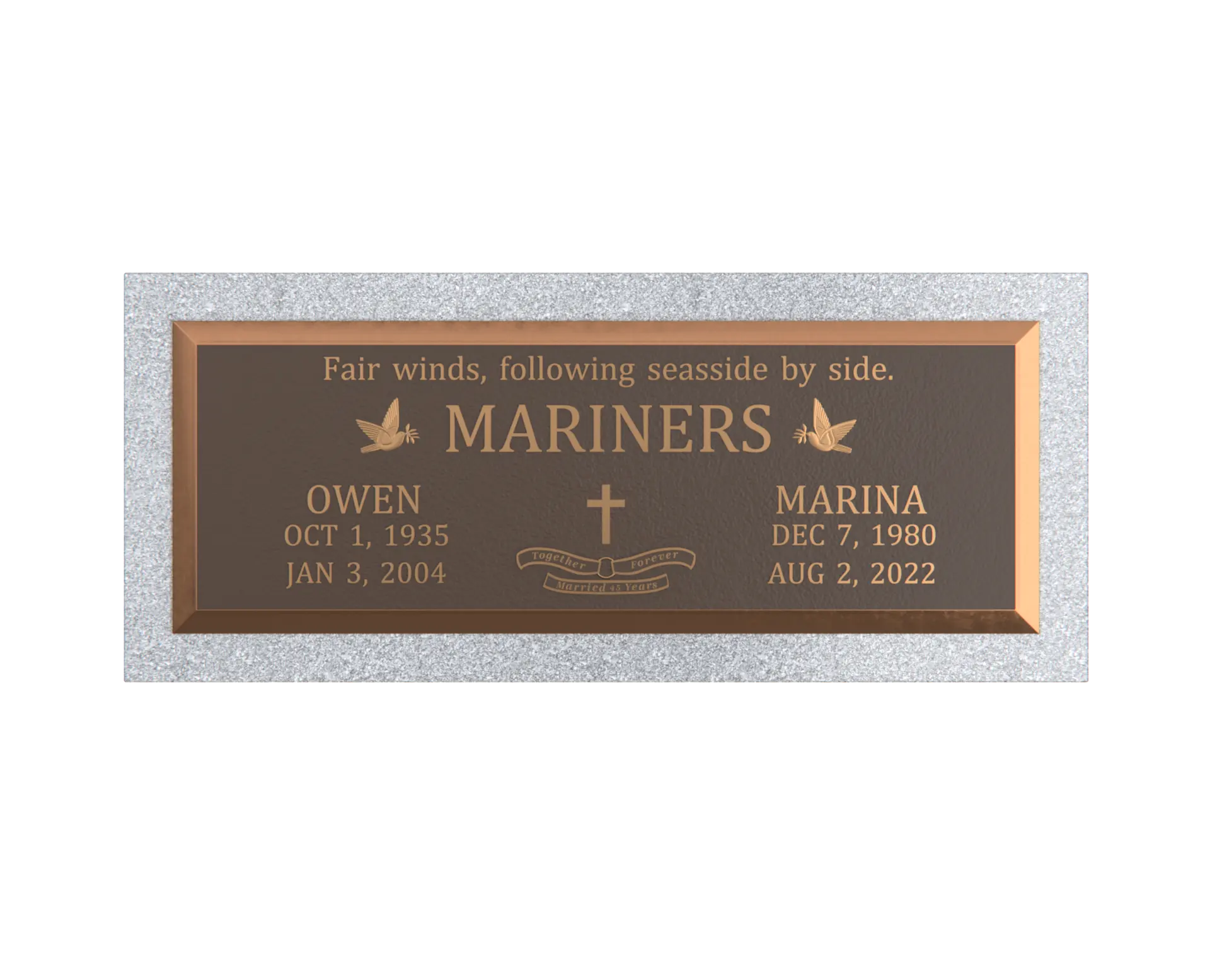 Premium Bronze Plaque 36"x 13"