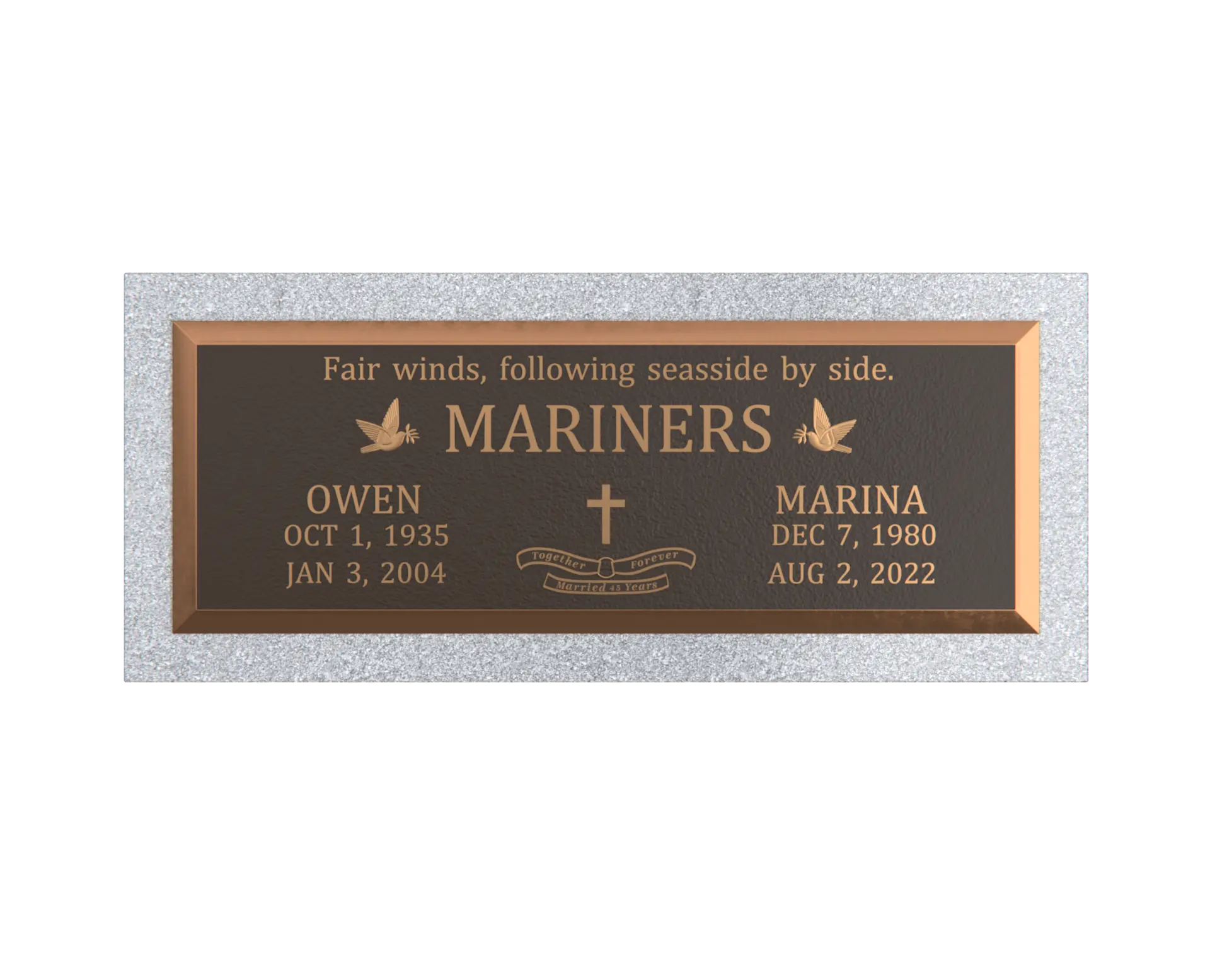Premium Bronze Plaque 36"x 13"
