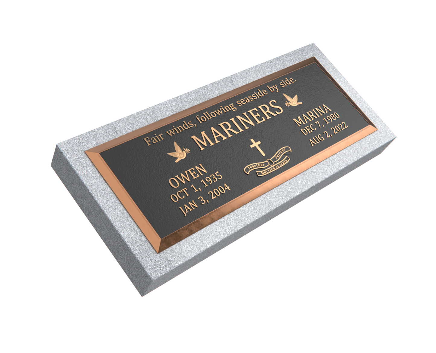 Premium Bronze Plaque 36"x 13" with Granite Base