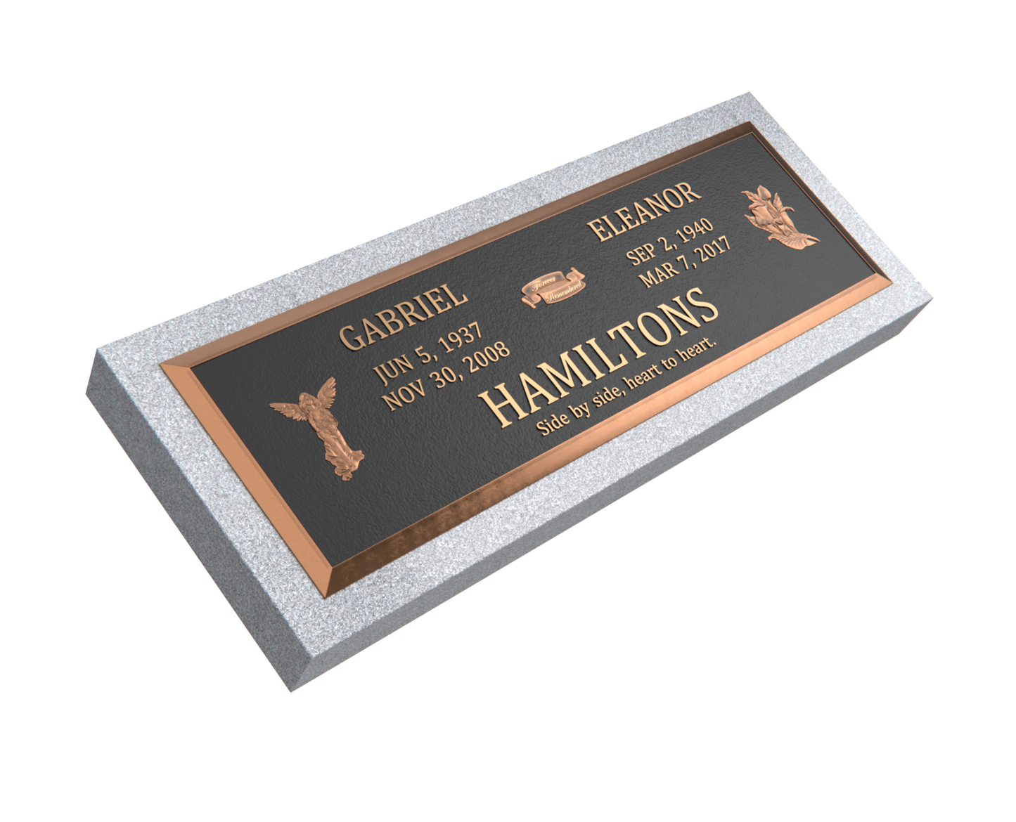 Premium Bronze Plaque 44"x 14" with Granite Base