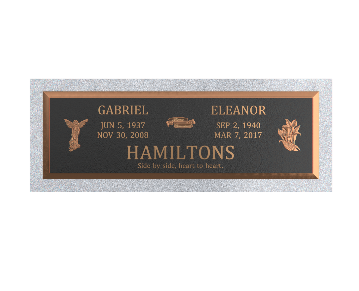 Premium Bronze Plaque 44"x 14" with Granite Base